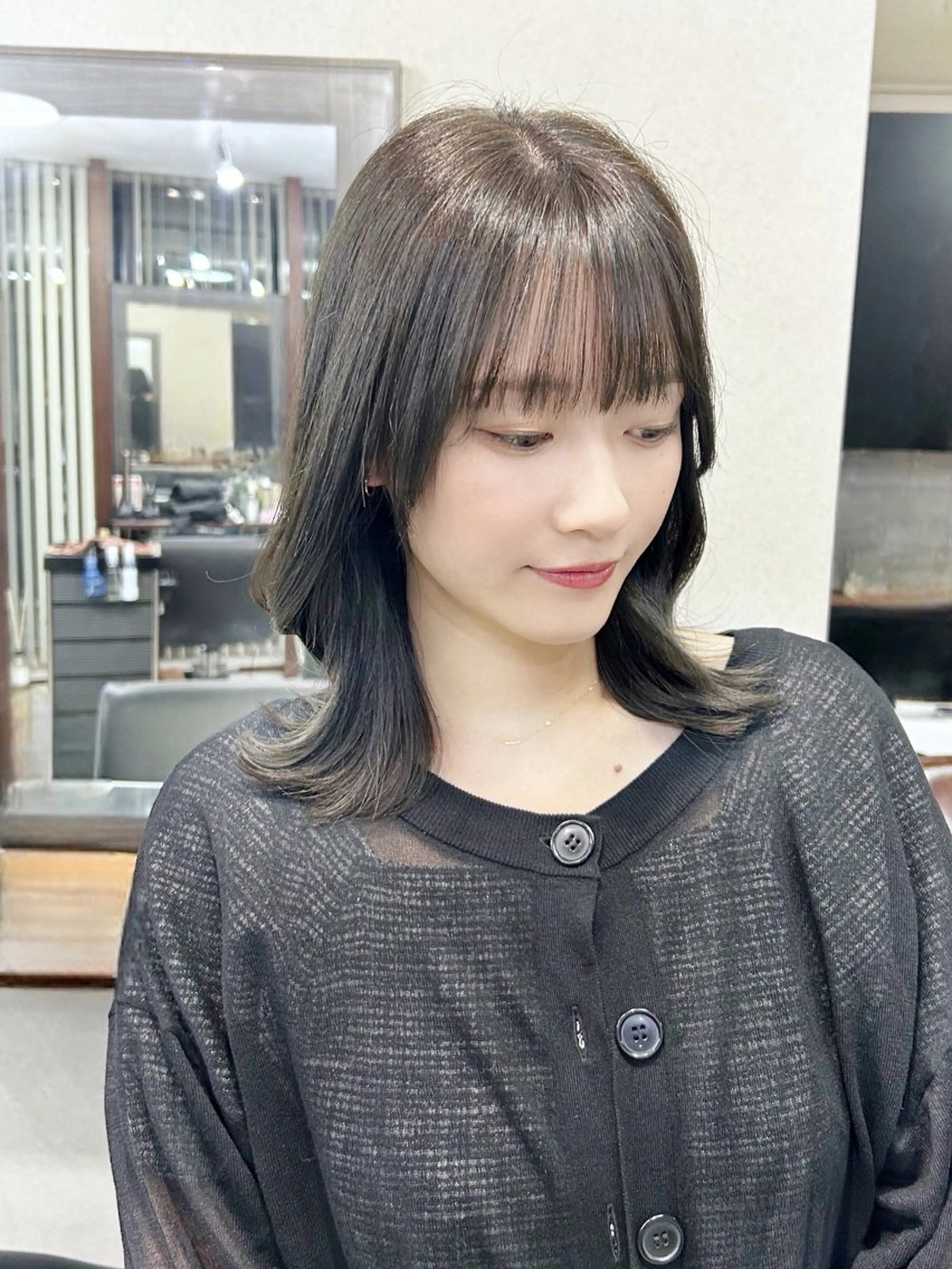 ミディアム カラー くびれヘア ＊横浜駅＊ 金子 誠也のヘアスタイル