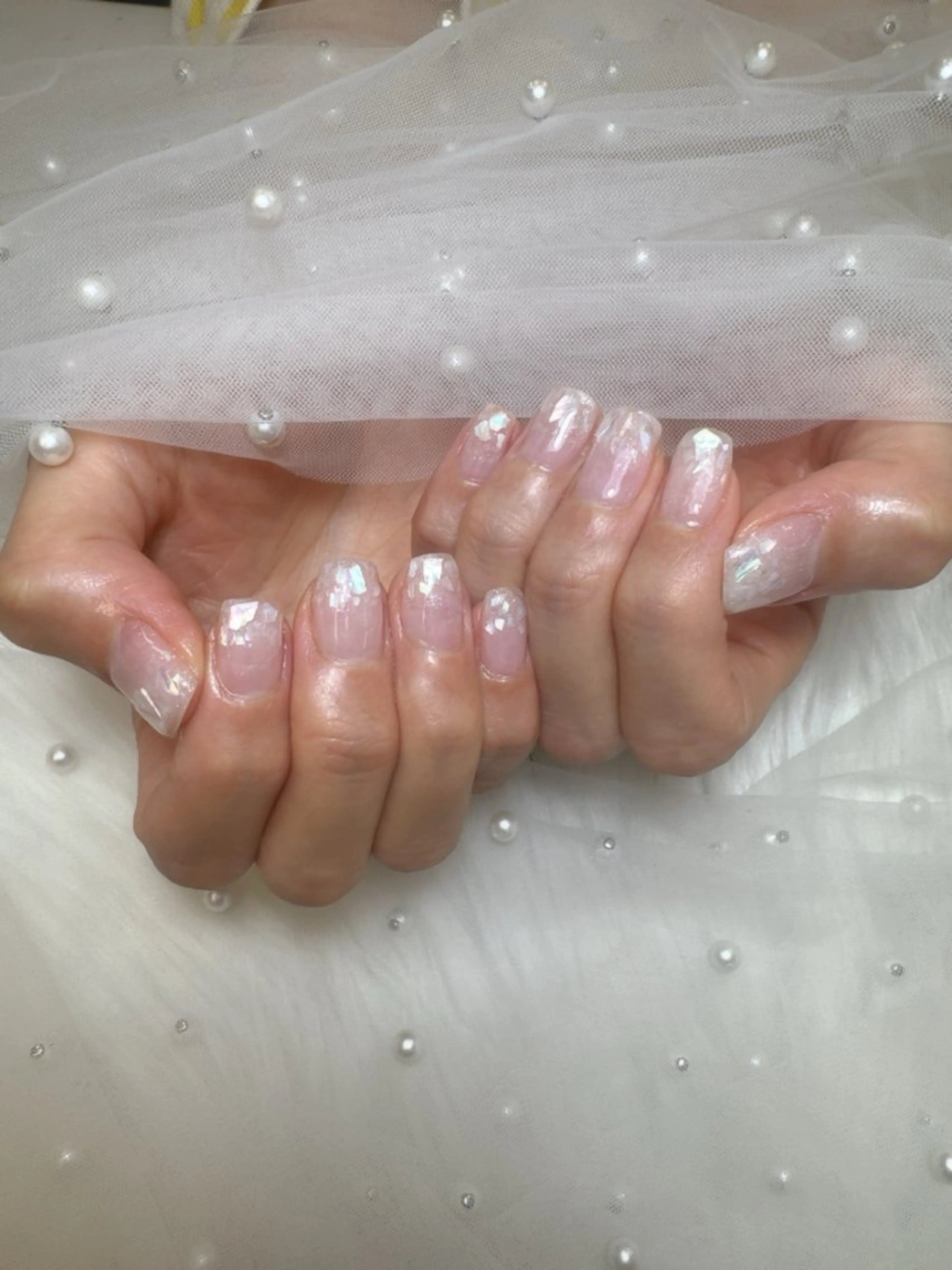ネイル キラキラネイル 韓国ネイル 持ち込み ワンホンネイル ハンドネイル Queeens nailのネイルデザイン