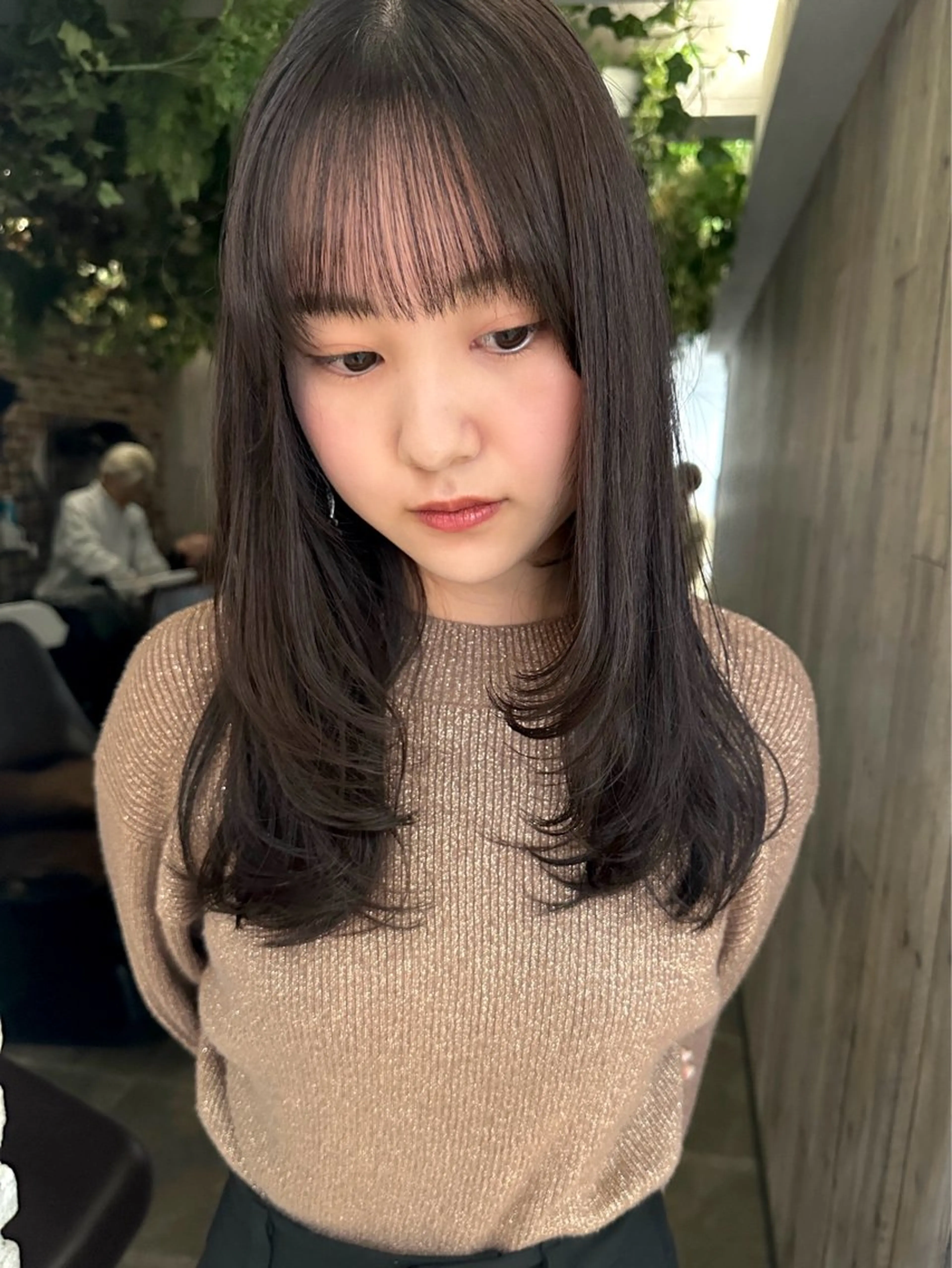 セミロング カット ヘアカラー 艶カラー/フェイス レイヤー/たむのヘアスタイル