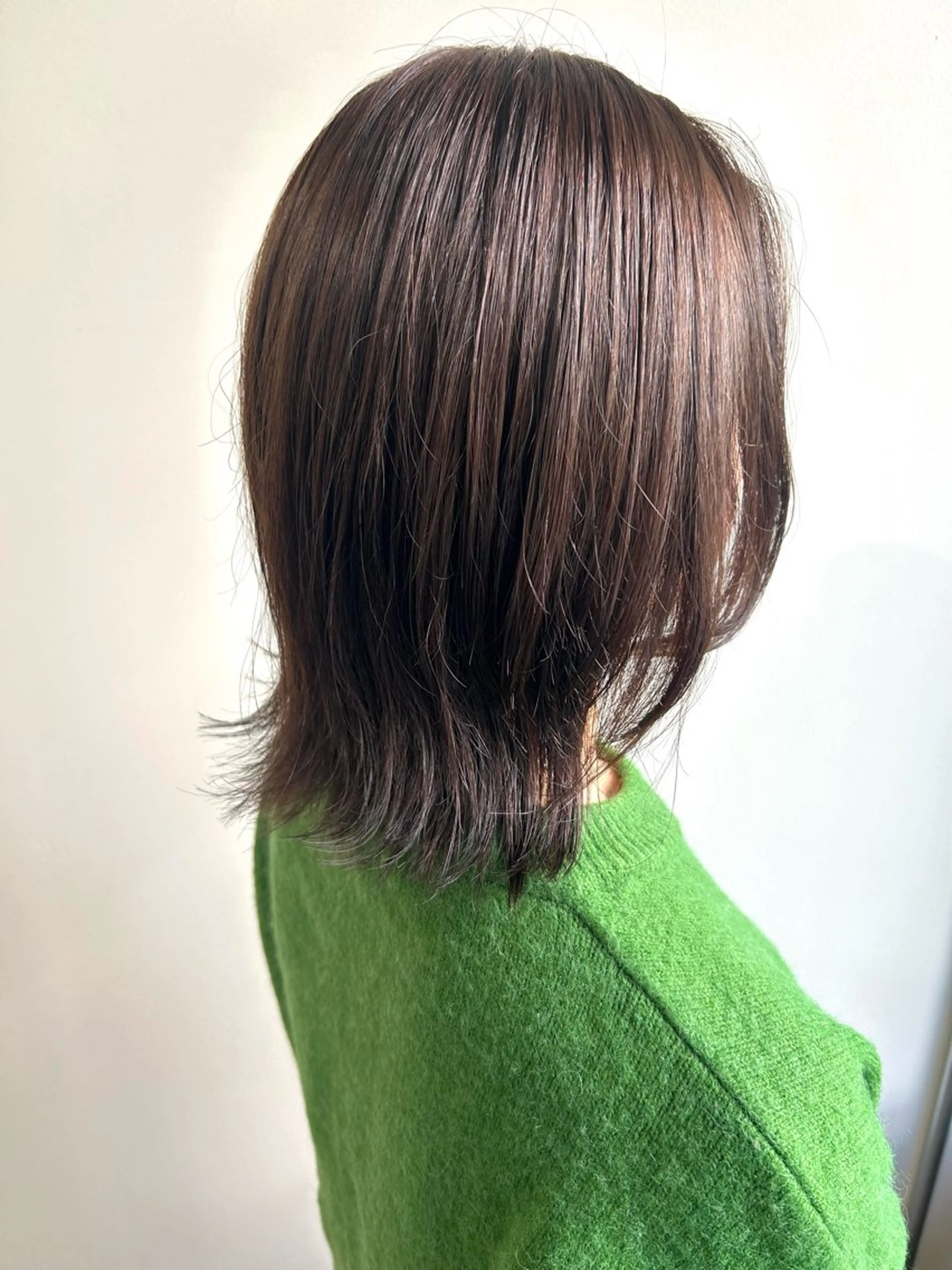 ミディアム カラー カット ヘアカラー ベージュ/ダブルカラ ー/新潟駅/青柳萌果のヘアスタイル