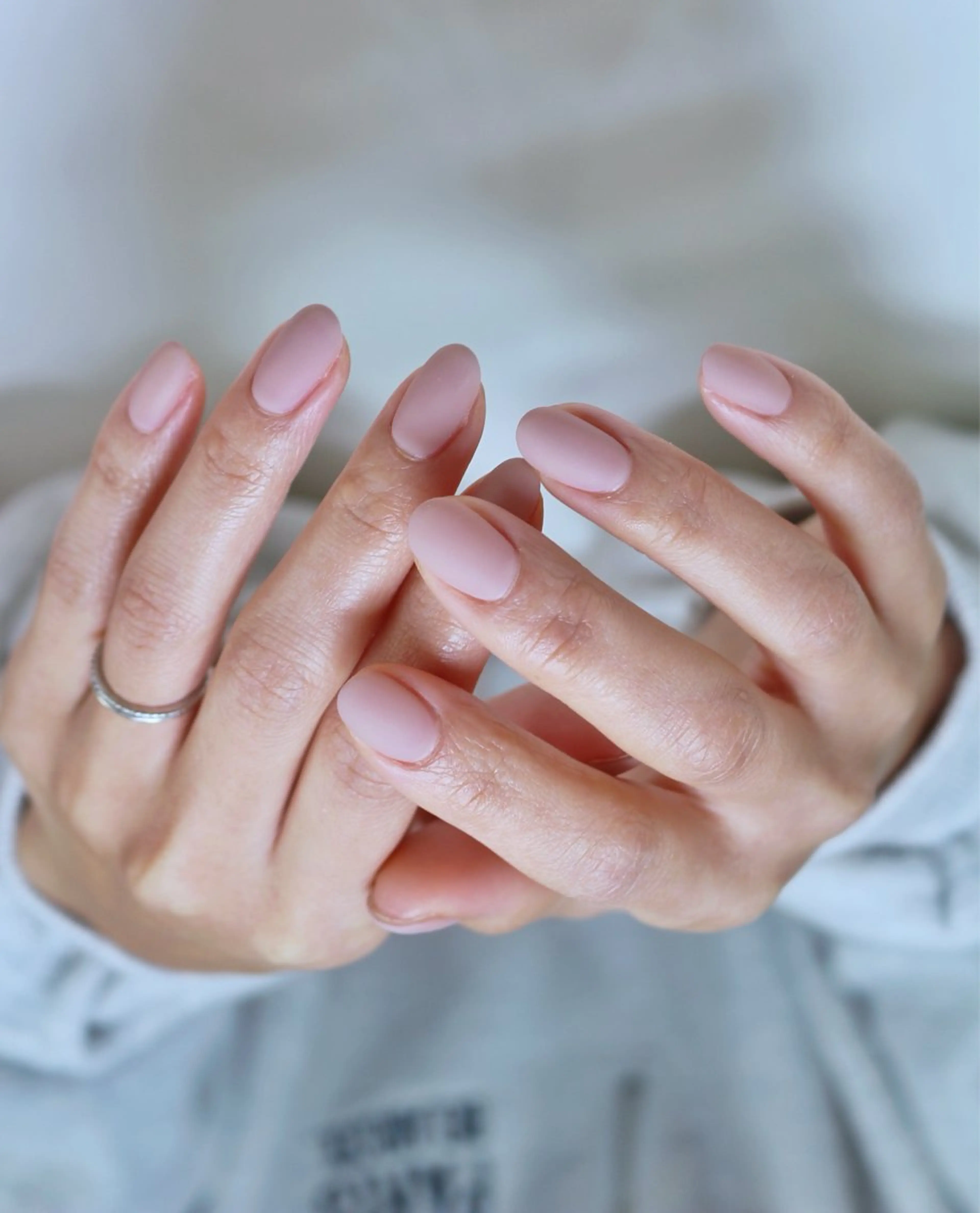 ネイル マットネイル オフィスネイル ワンカラーネイル ピンク シンプルネイル ハンドネイル Baku Nailsのネイルデザイン