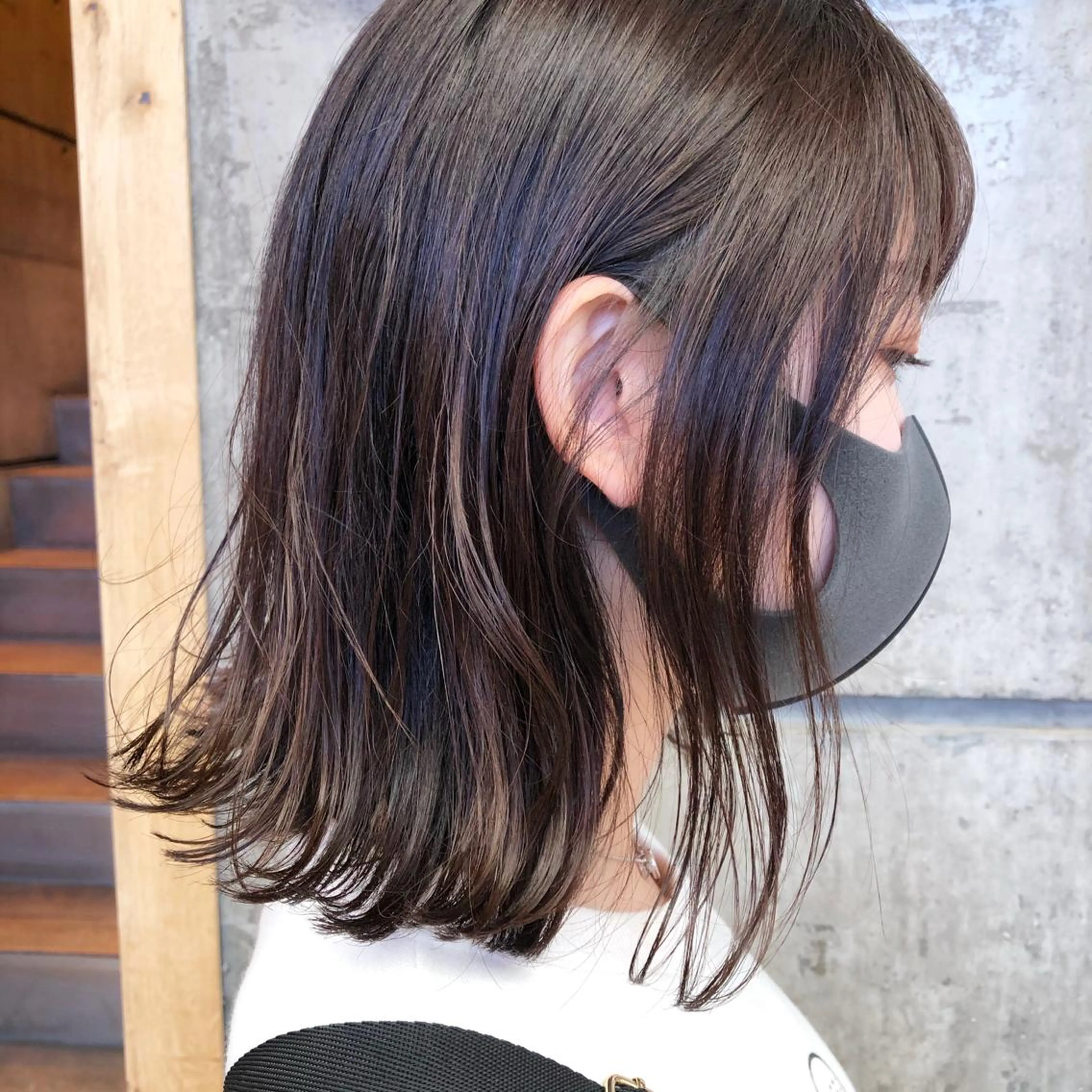 ミディアム カラー ブラウンカラー カット ヘアカラー ウルフ/レイヤー/ ベージュ/山宮 大樹のヘアスタイル