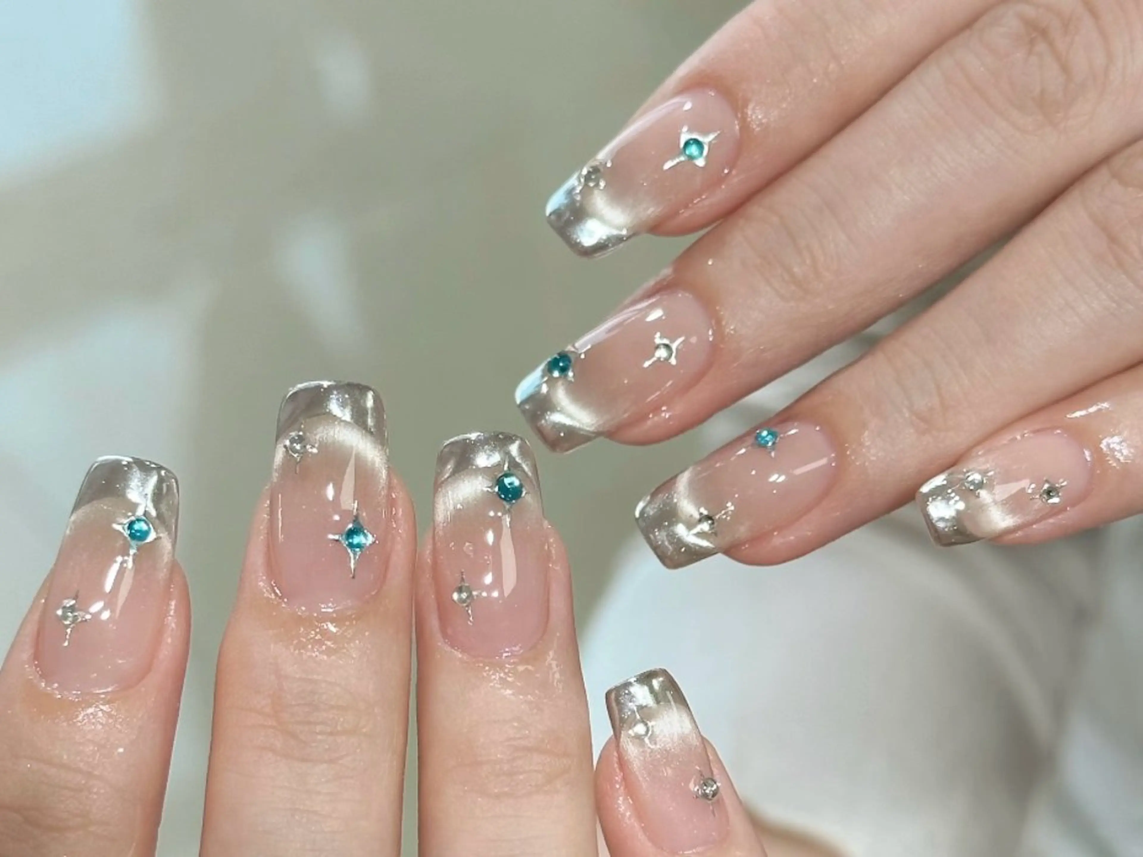 ネイル フットネイル ジェルネイル マグネットネイル 持ち込み オフィスネイル ハンドネイル Venus nail チップ長さだし専門店のネイルデザイン