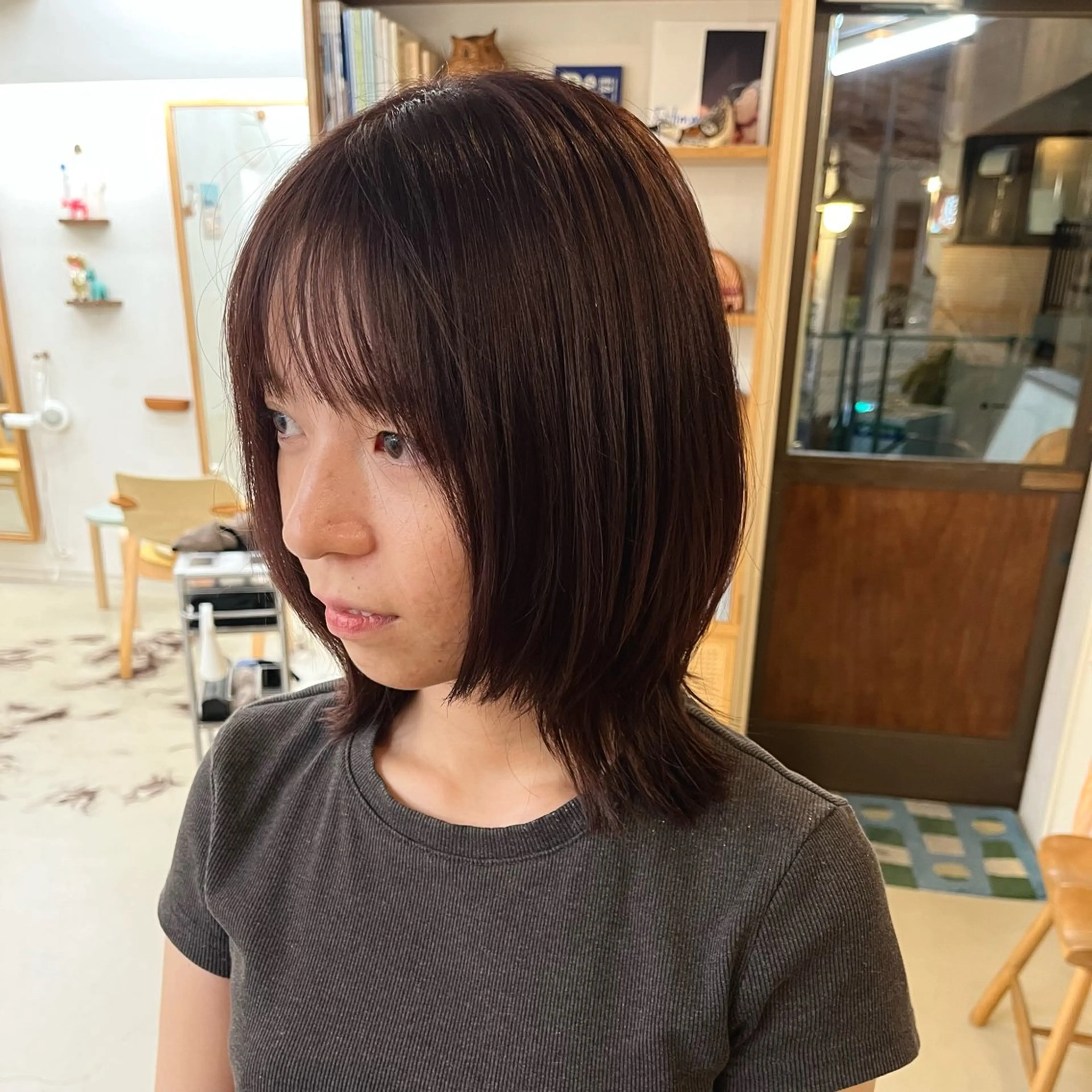 ミディアム カラー 宇野澤 銘のヘアスタイル