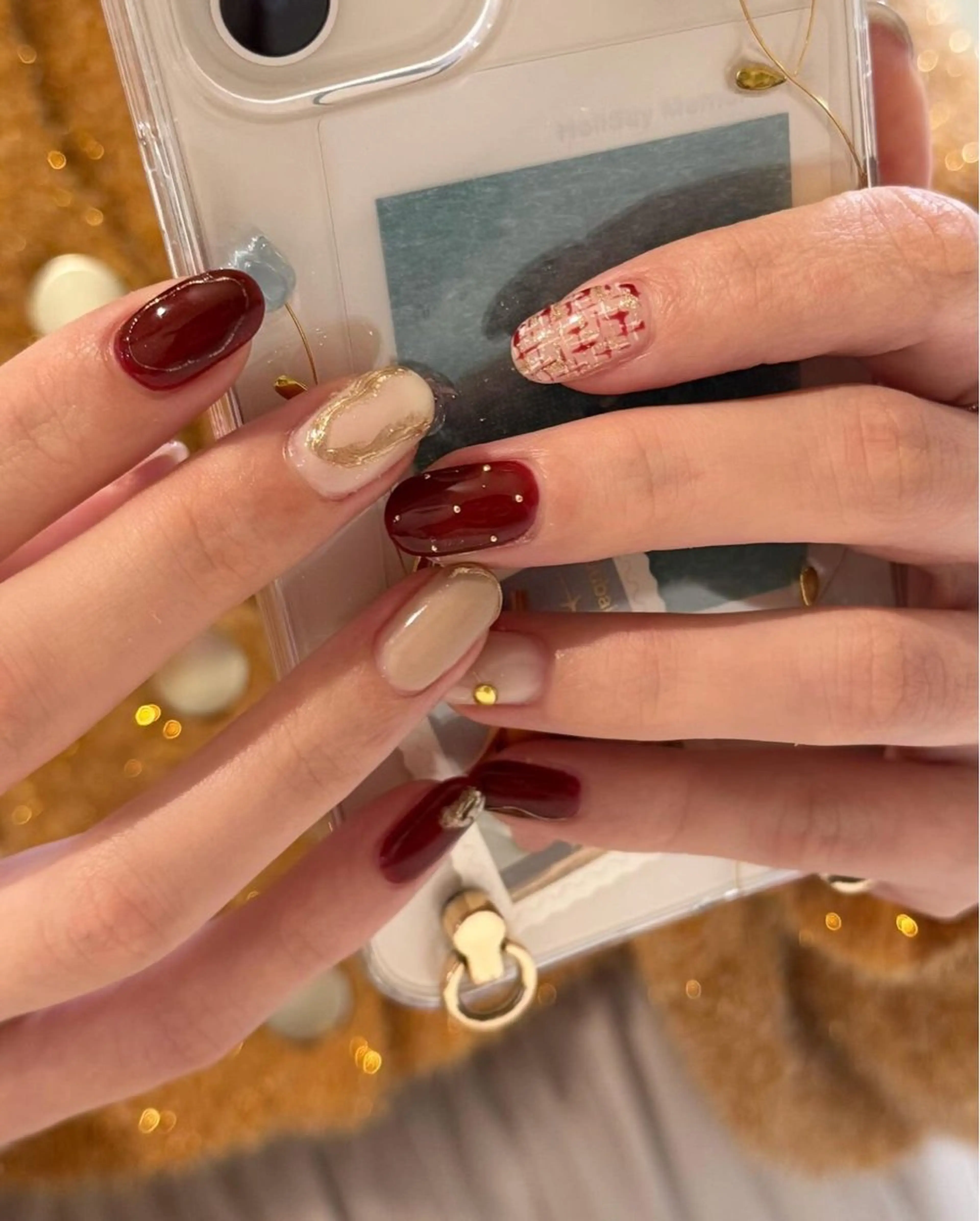 ネイル グラデーション ラメ(グリッター) マグネットネイル ミラーネイル ニュアンスネイル ハンドネイル Lumi de nailsのネイルデザイン