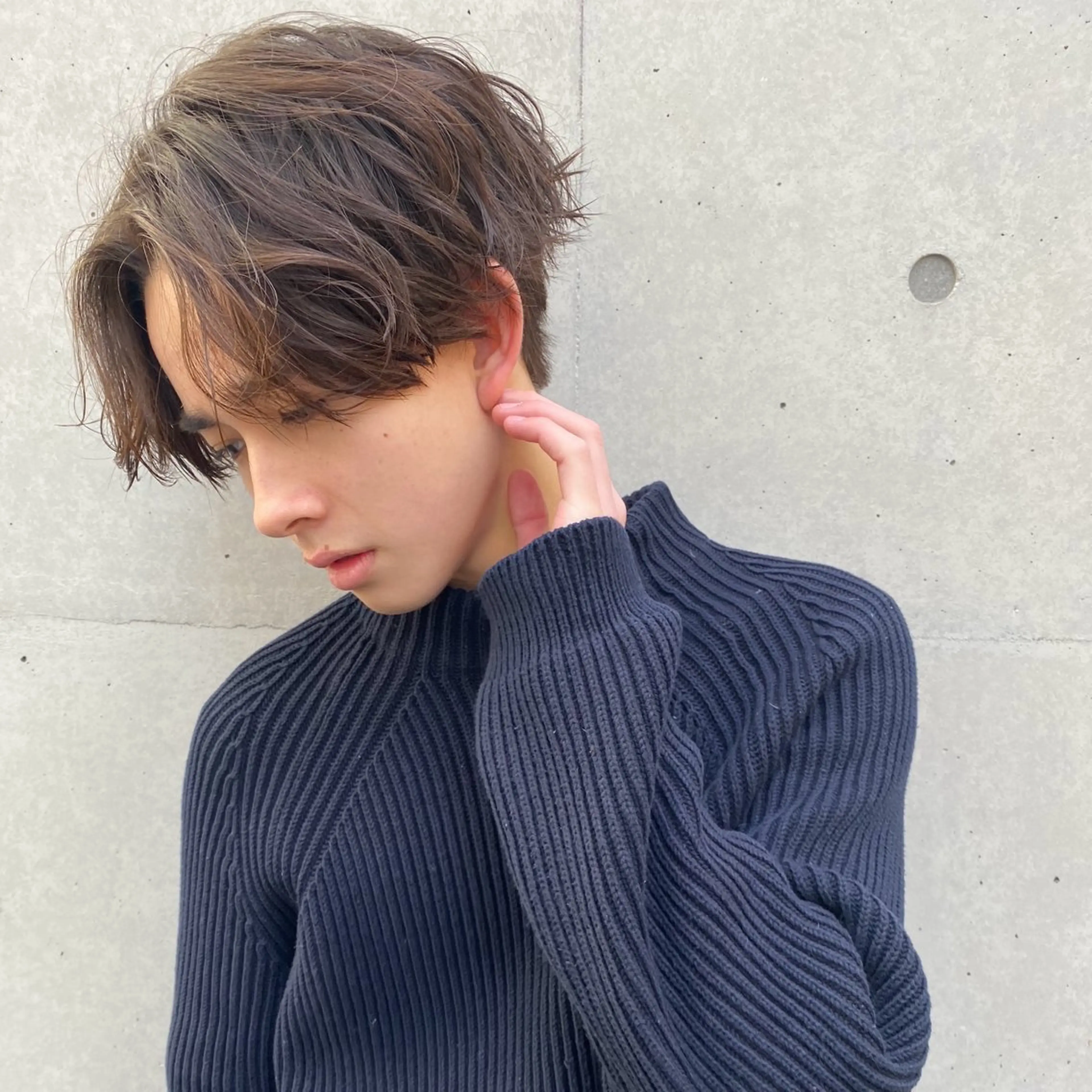 【学生限定🧑‍🎓フルチェンジプラン☄️】men'sカット＋カラー＋パーマ＋クレンジングシャンプー🫧【ミニモ学割】の写真