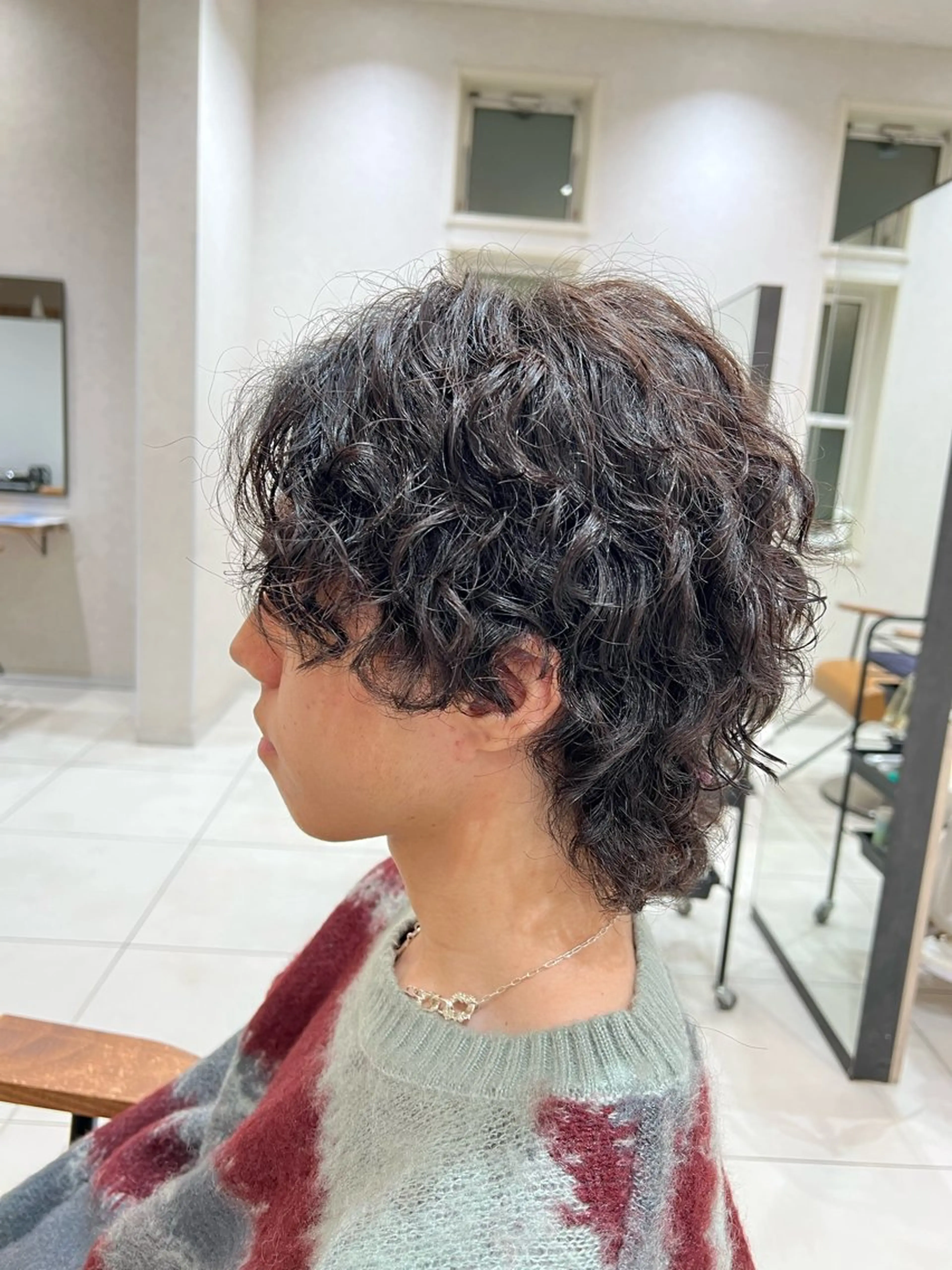 メンズ メンズ特化フェザー パーマ🚗タケシのヘアスタイル