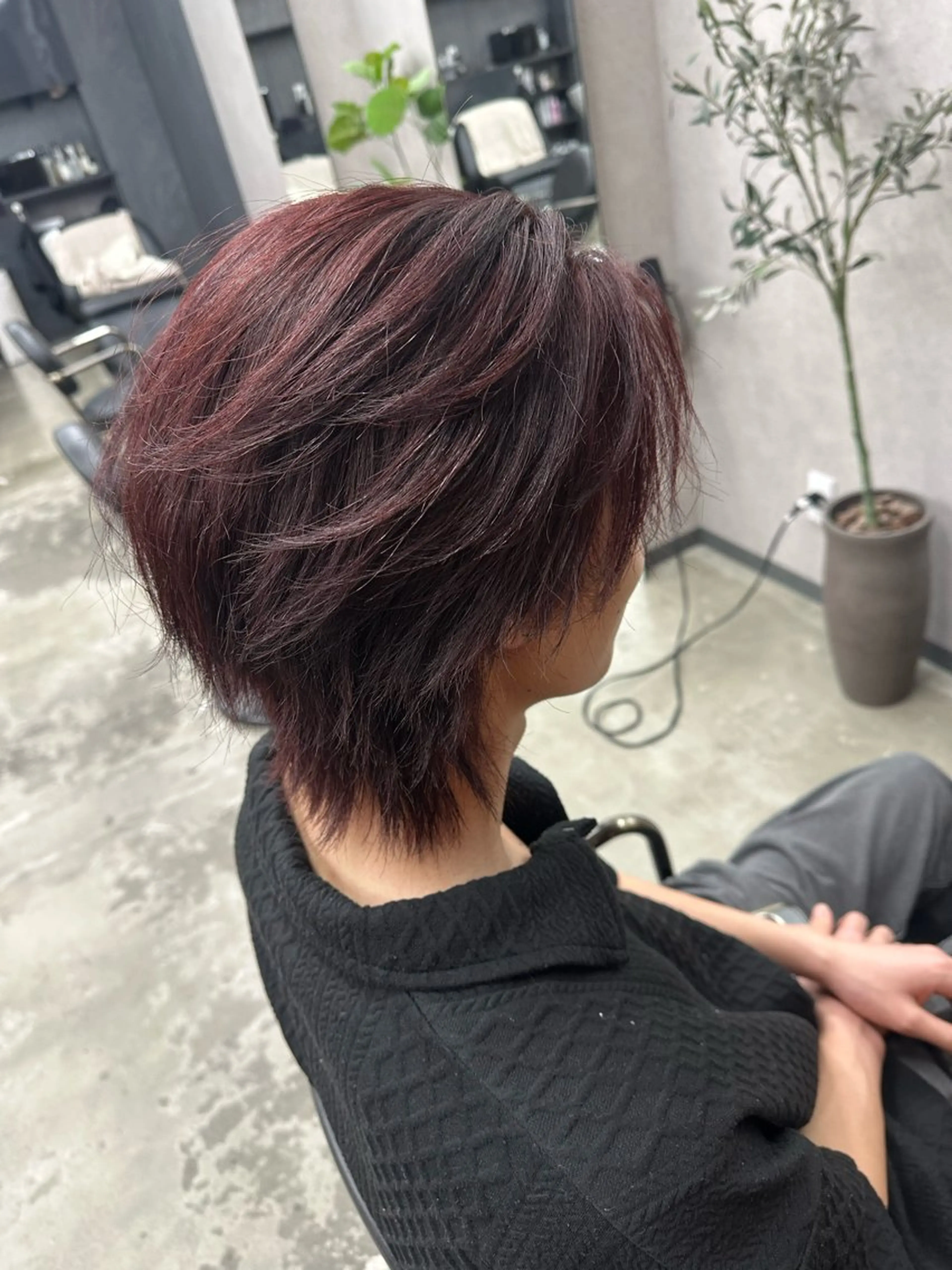 カラー メンズ メンズブリーチ ブリーチ ブリーチなしカラー レッドカラー ヘアカラー 徳永 瑚心のヘアスタイル