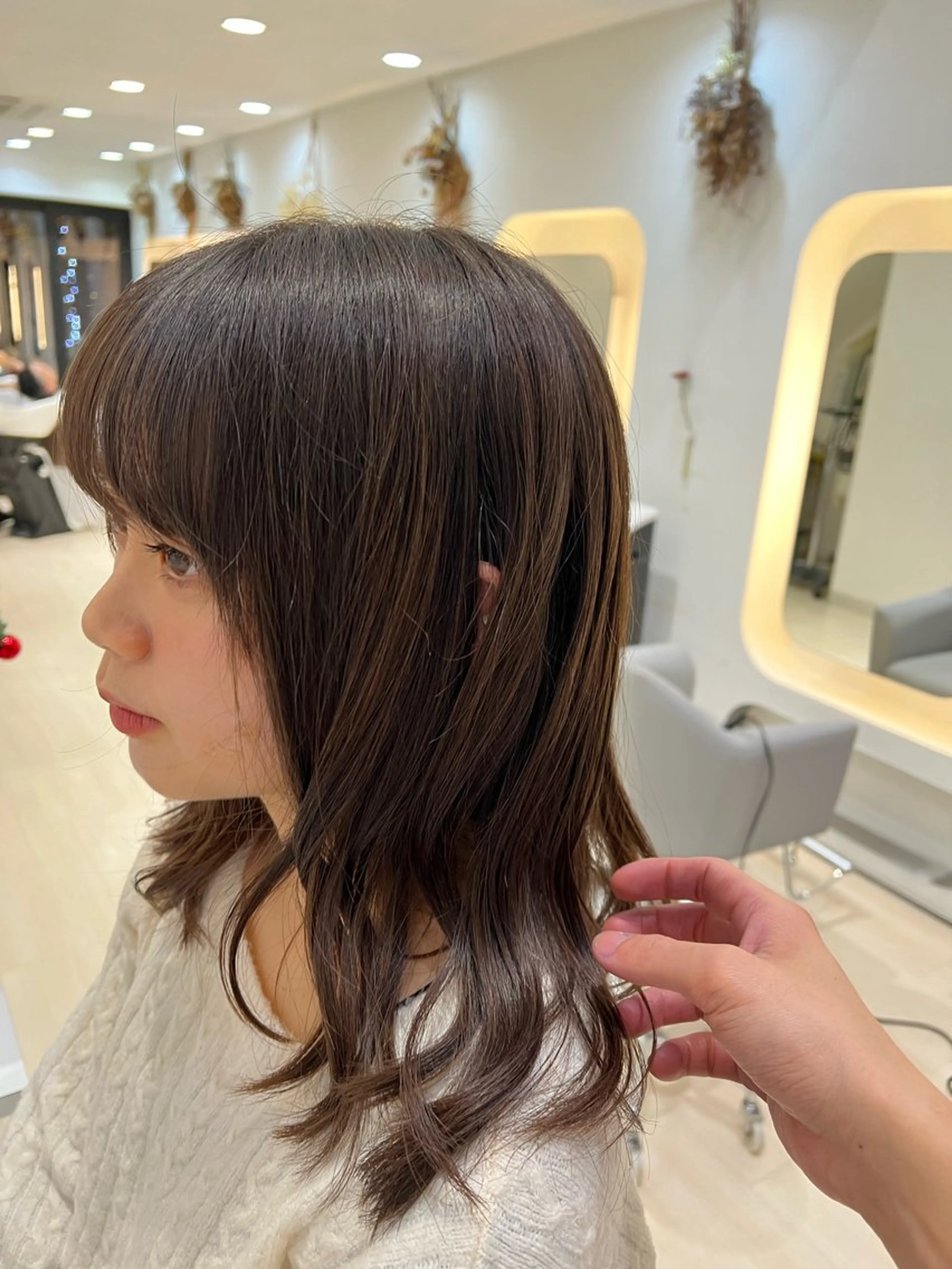 ミディアム カラー パーマ ヘアアレンジ メンズ ヘアカラー 堀井 凌平のヘアスタイル