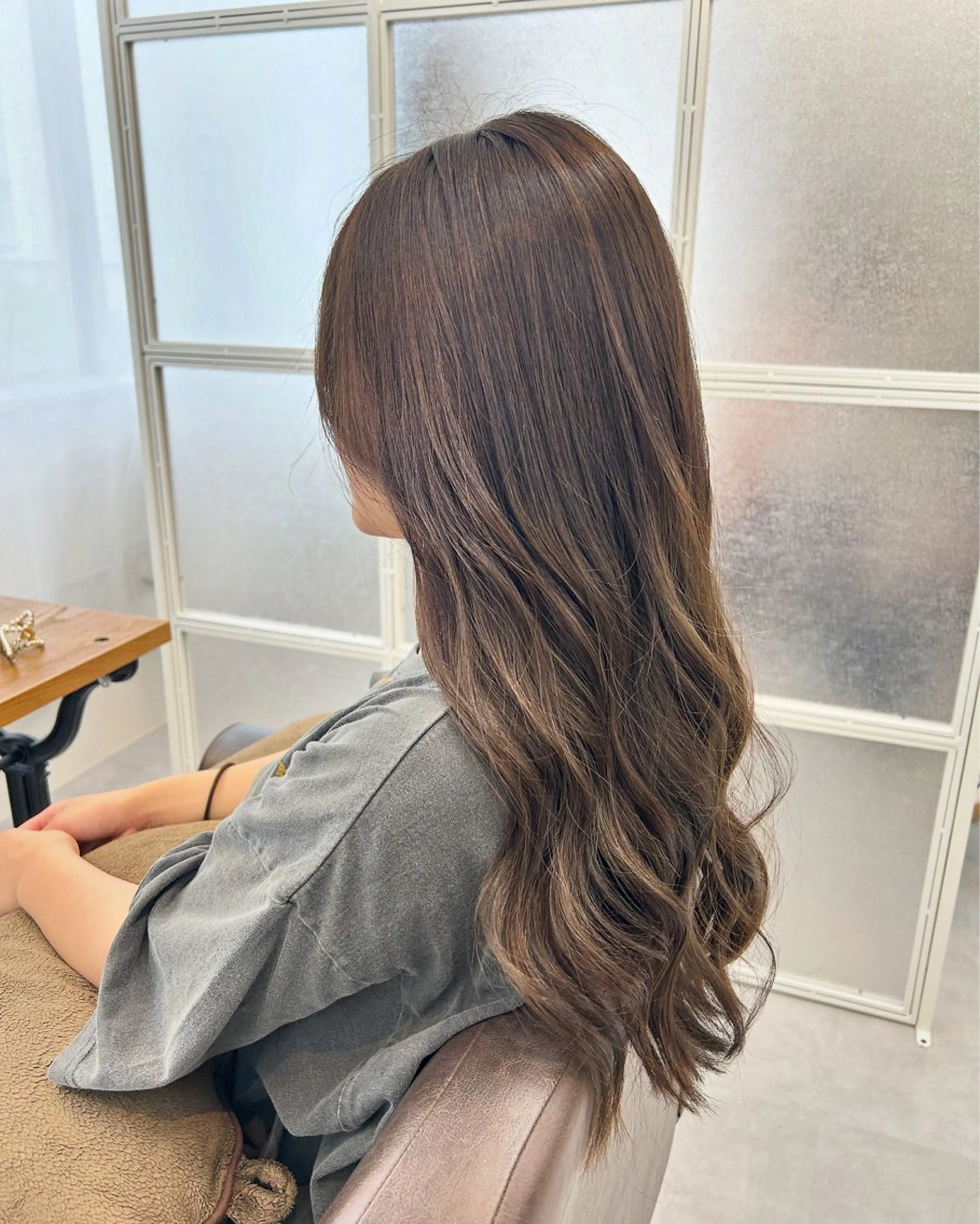 ロング カラー 後藤紗英/髪質改善 /オリーブベージュのヘアスタイル