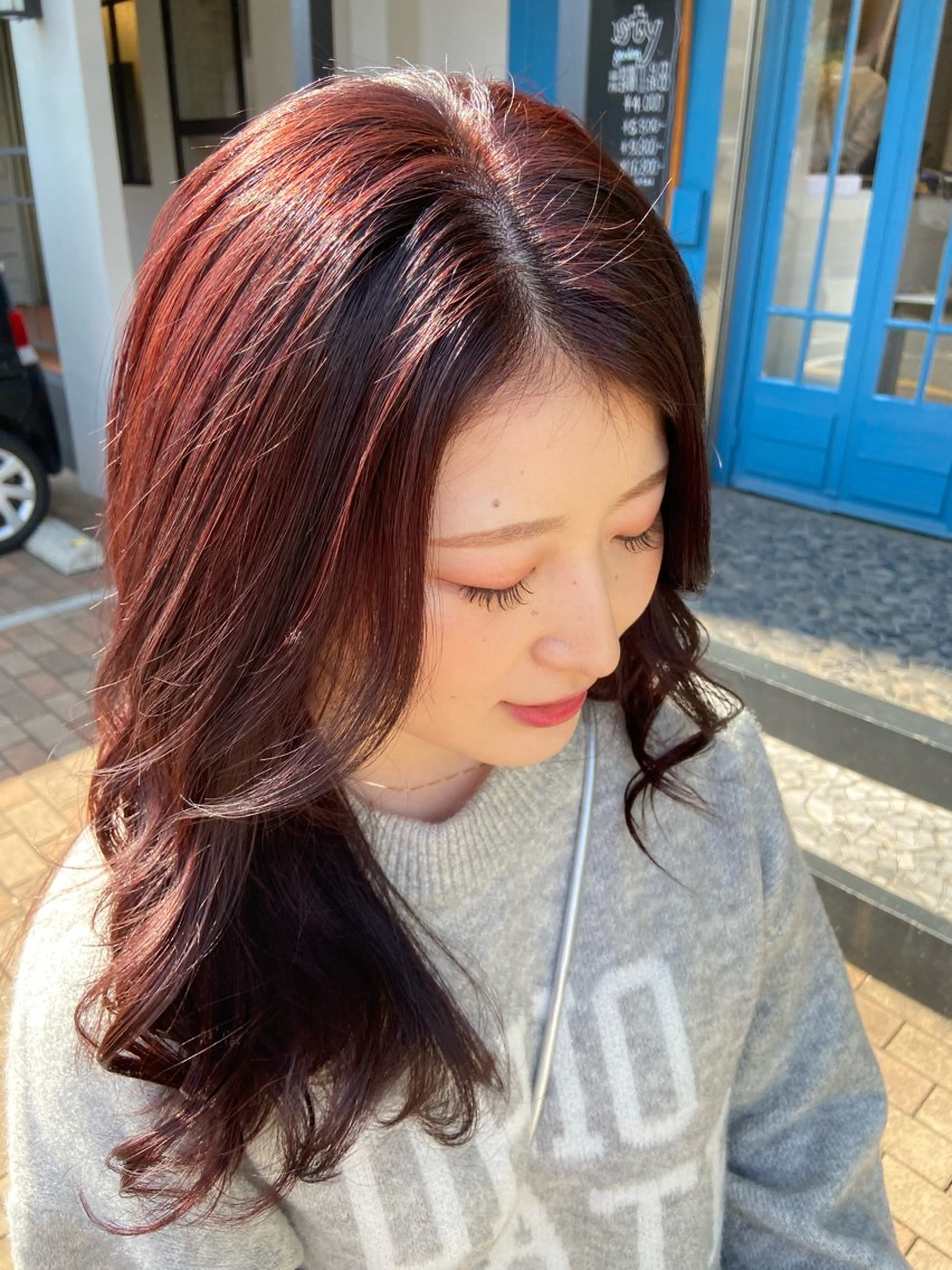 セミロング カット ヘアカラー トリートメント 透明感カラー🎀 tasty／makoのヘアスタイル