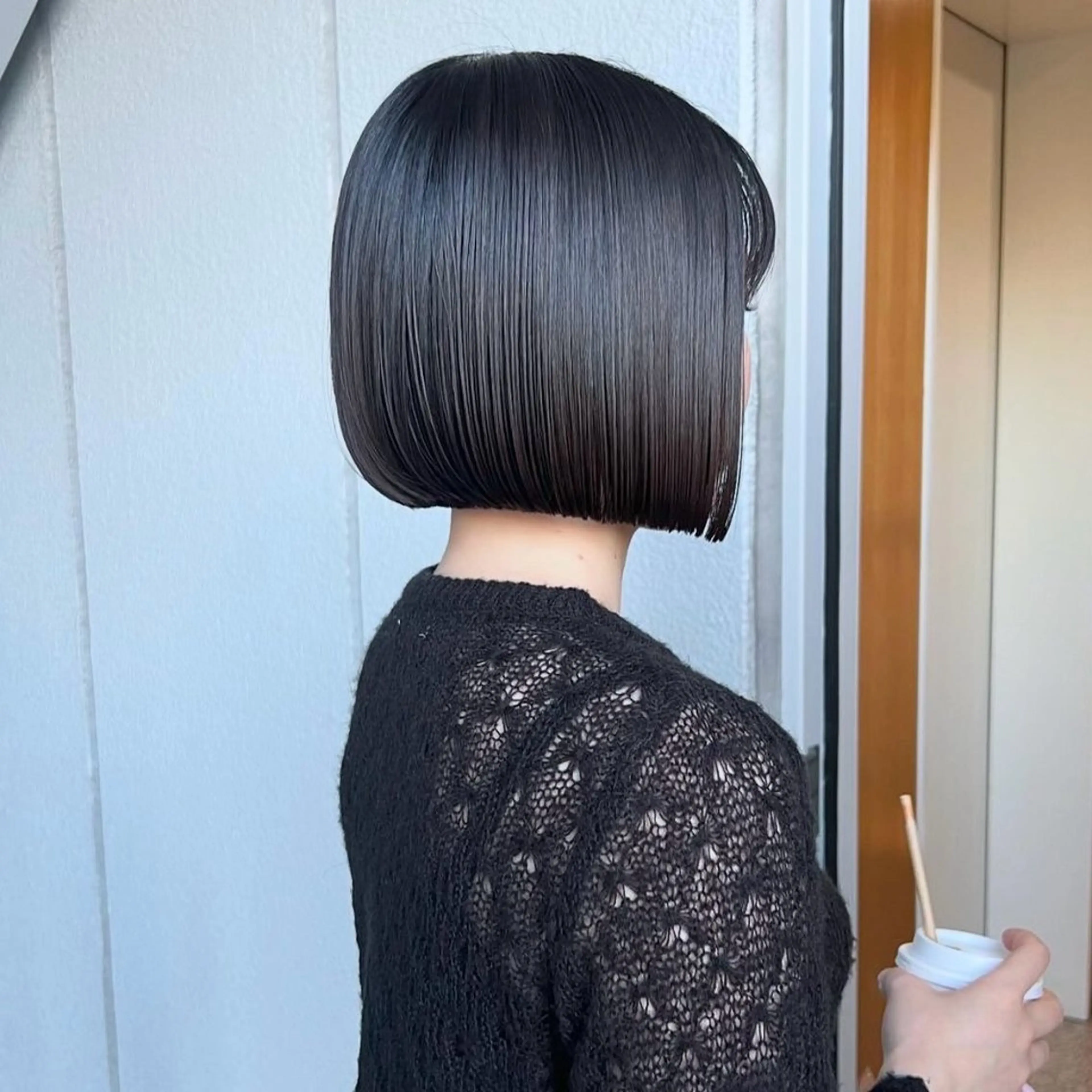 ショート カラー 切りっぱなしボブ ボブ ヘアカラー トリートメント akane/ボブ /ブラウンベージュのヘアスタイル