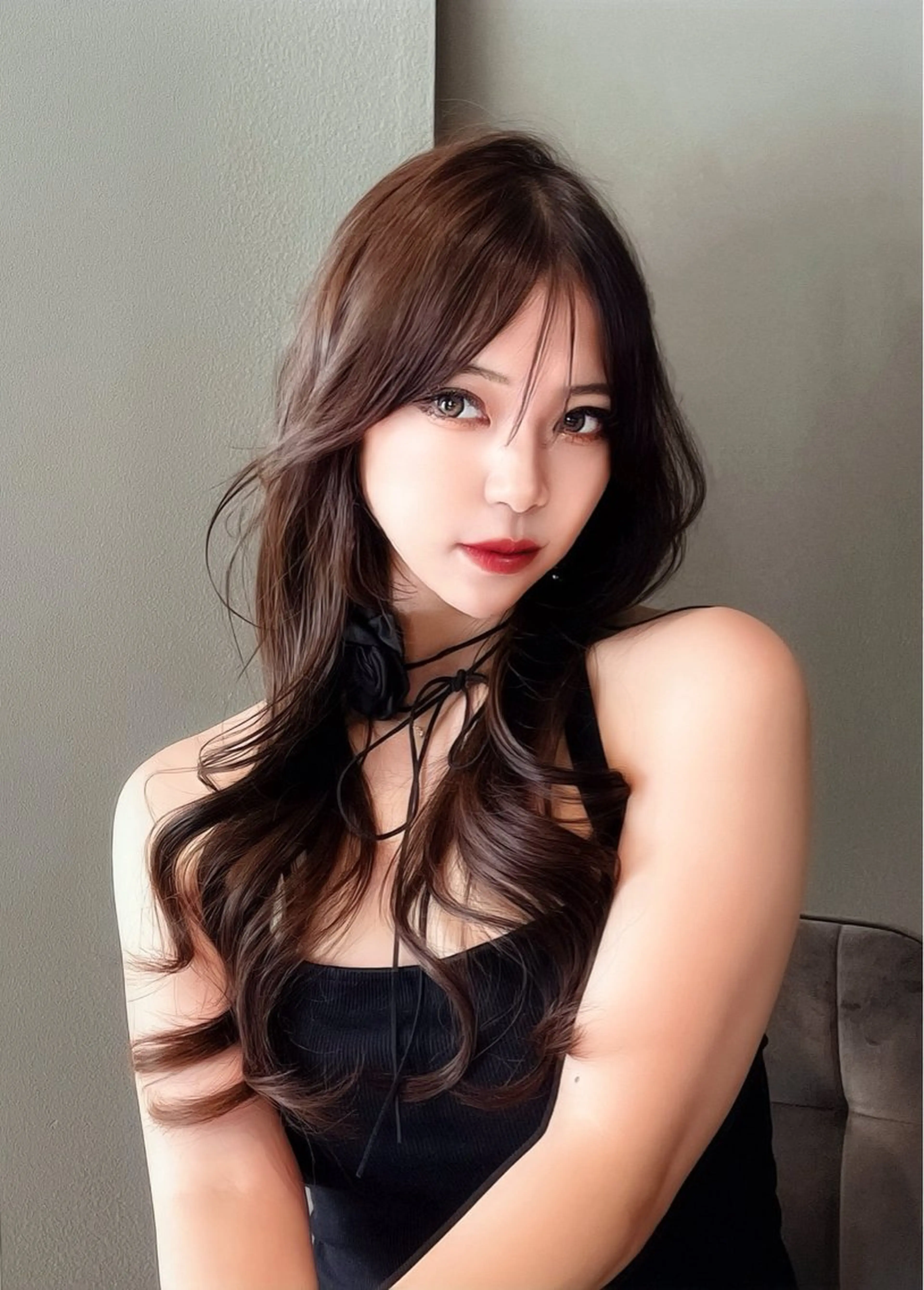 ロング カラー レイヤー/髪質改善 /透け感カラー/艶髪のヘアスタイル