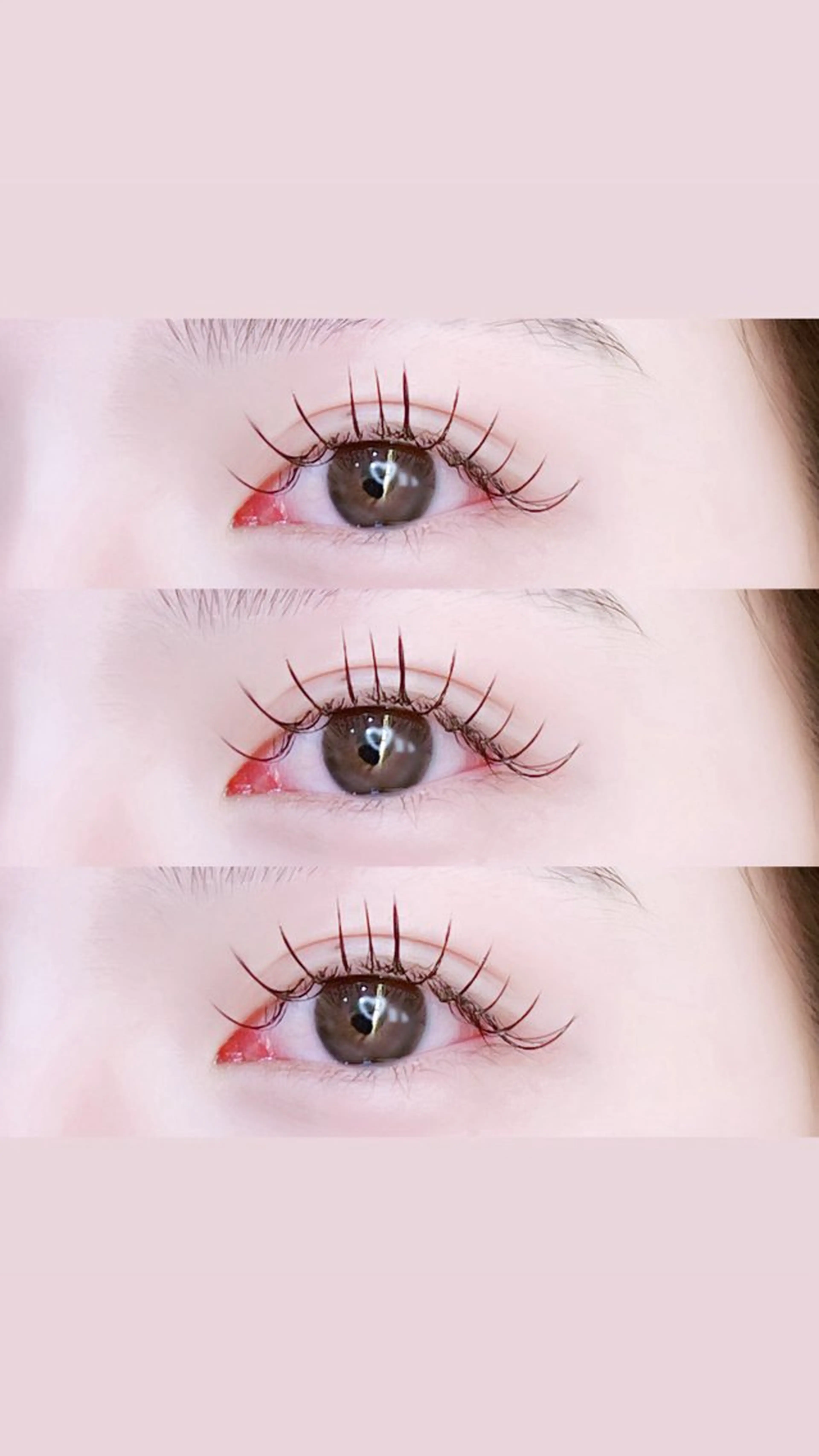 マツエク・マツパ 束感まつ毛 フラットラッシュ レイヤーカット┊ 透 明感カラー┊ YUIのヘアスタイル