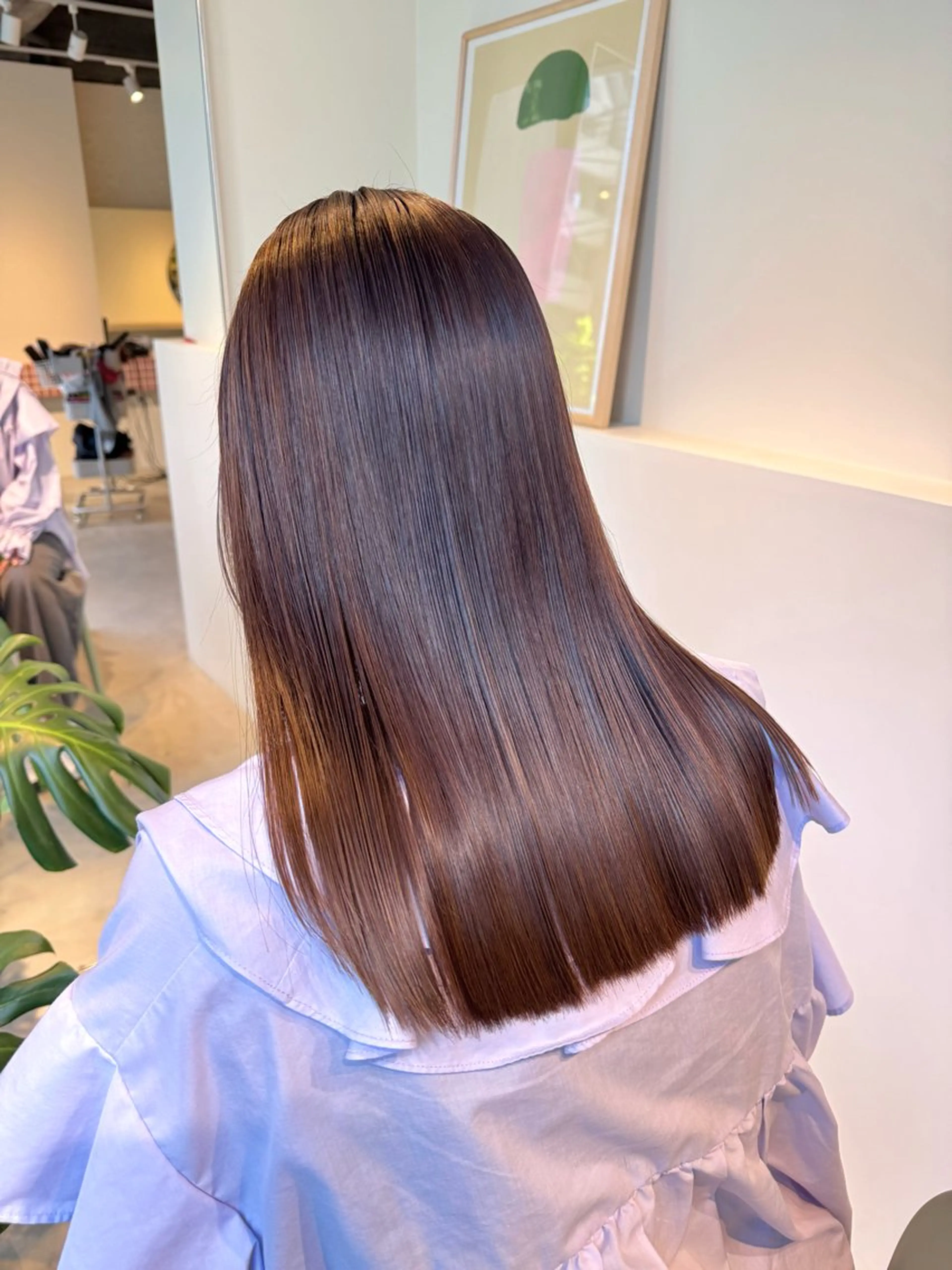 ロング 切りっぱなしボブ ショートボブ アッシュ ボブ ハイライト 髪質改善マスター 長尾勇弥/梅田中津のヘアスタイル