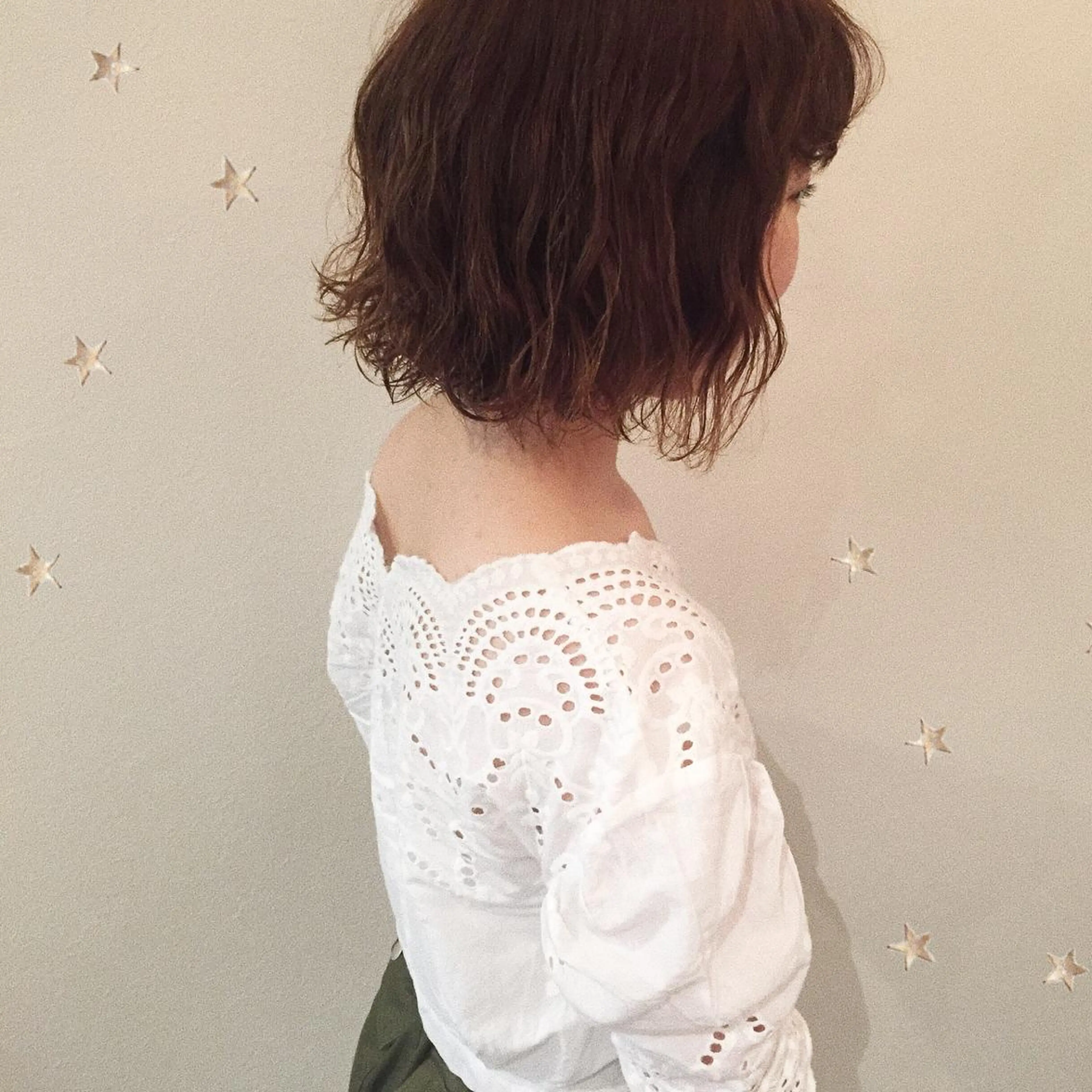 ミディアム パーマ ミディアムパーマ 市川 千夏のヘアスタイル