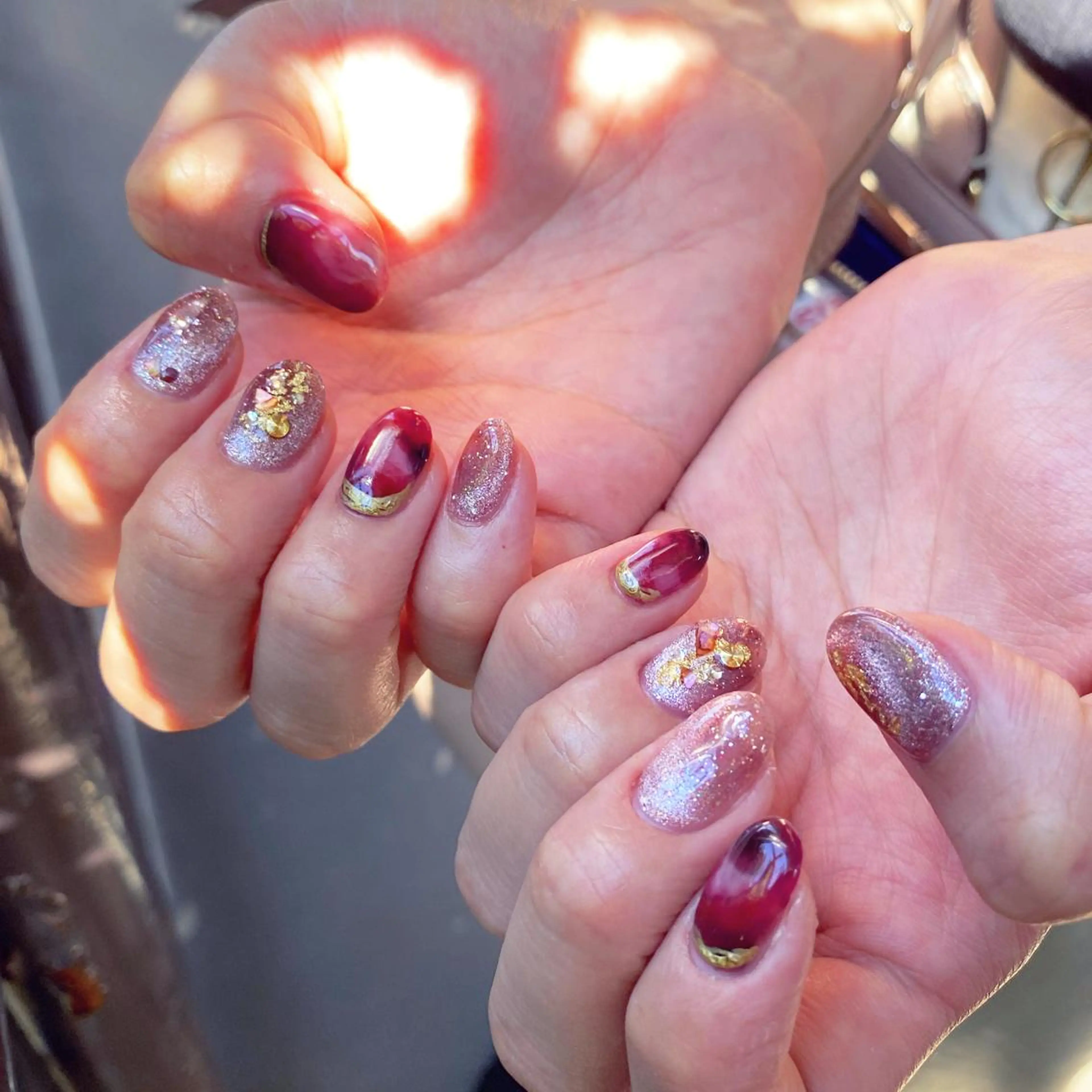 ネイル アートネイル オーロラネイル 韓国ネイル ニュアンスネイル ワンカラーネイル To Me Nail所属・🩵 mei🩵のネイルデザイン