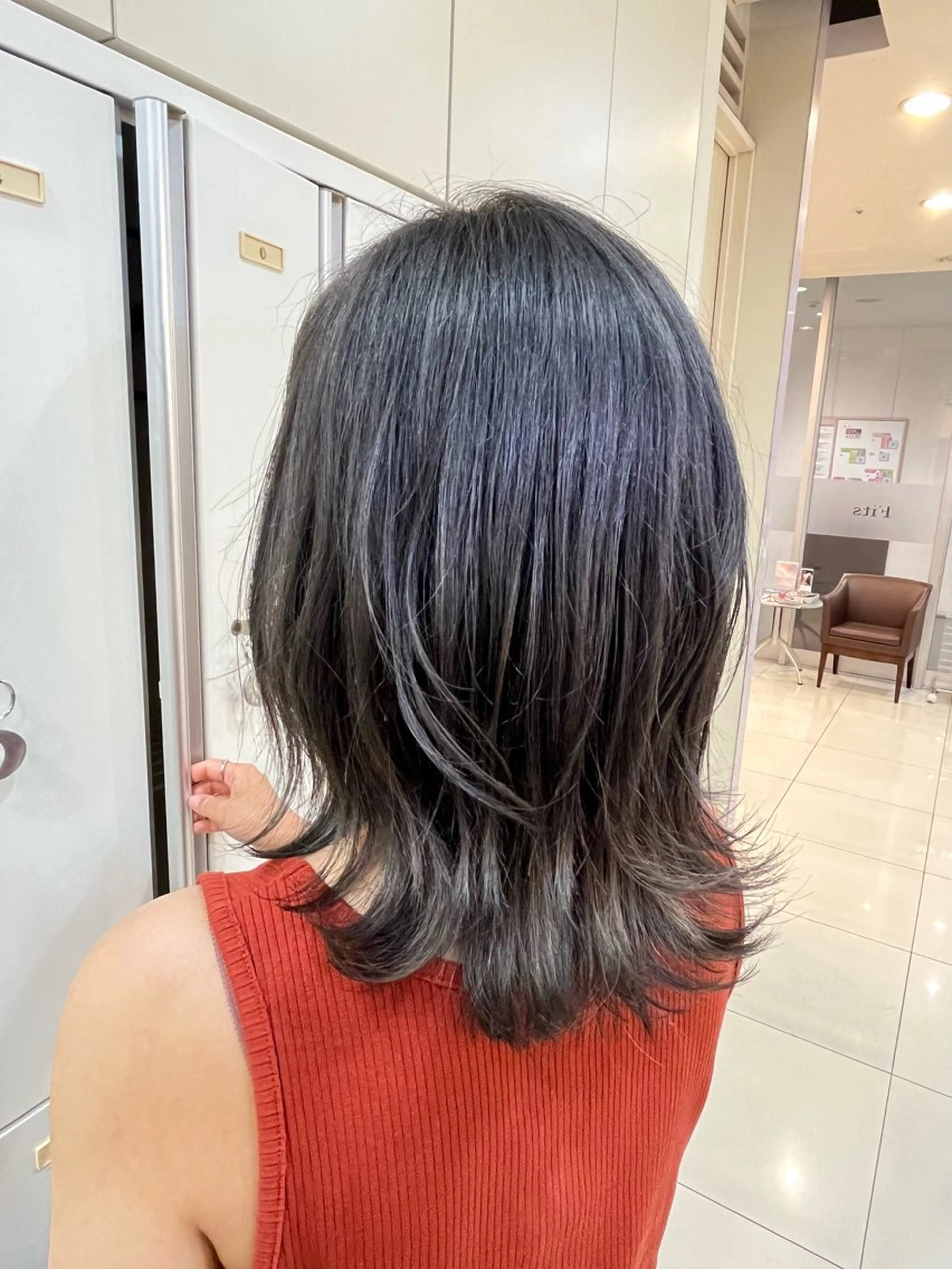 ミディアム ボブレイヤー ボブ くびれヘア くびれレイヤー レイヤーカット カット/暖色カラー/ rikako🌻のヘアスタイル