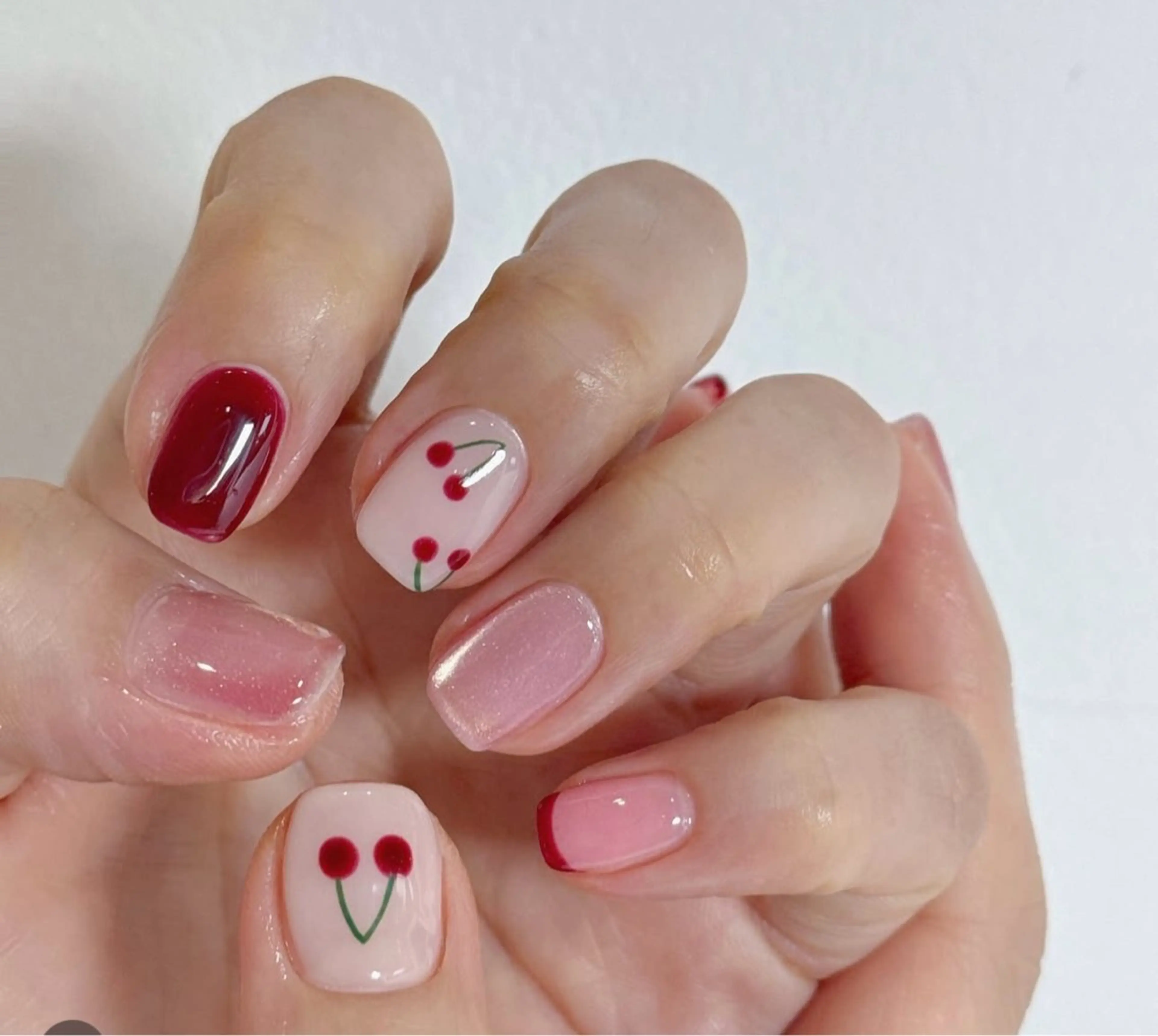 ネイル 韓国ネイル 持ち込み ニュアンスネイル ネイルチップ ハンドネイル TABI ANA.CHUOのネイルデザイン