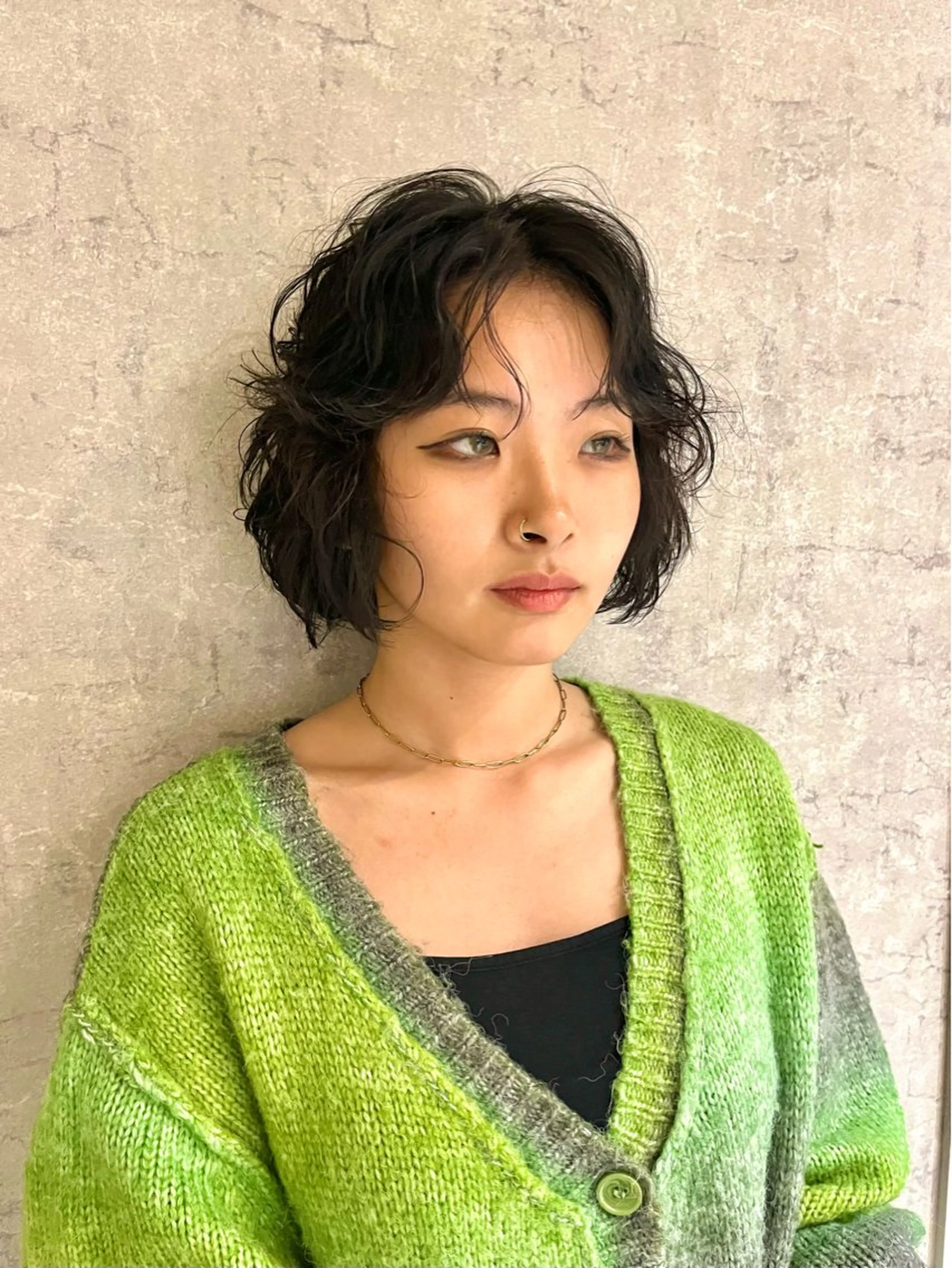 ミディアム パーマ ミディアムパーマ レイヤーカット ウルフカット カット パーマ FIX hair所属・FIX店長/名駅/ 国際センター/パーマのヘアスタイル