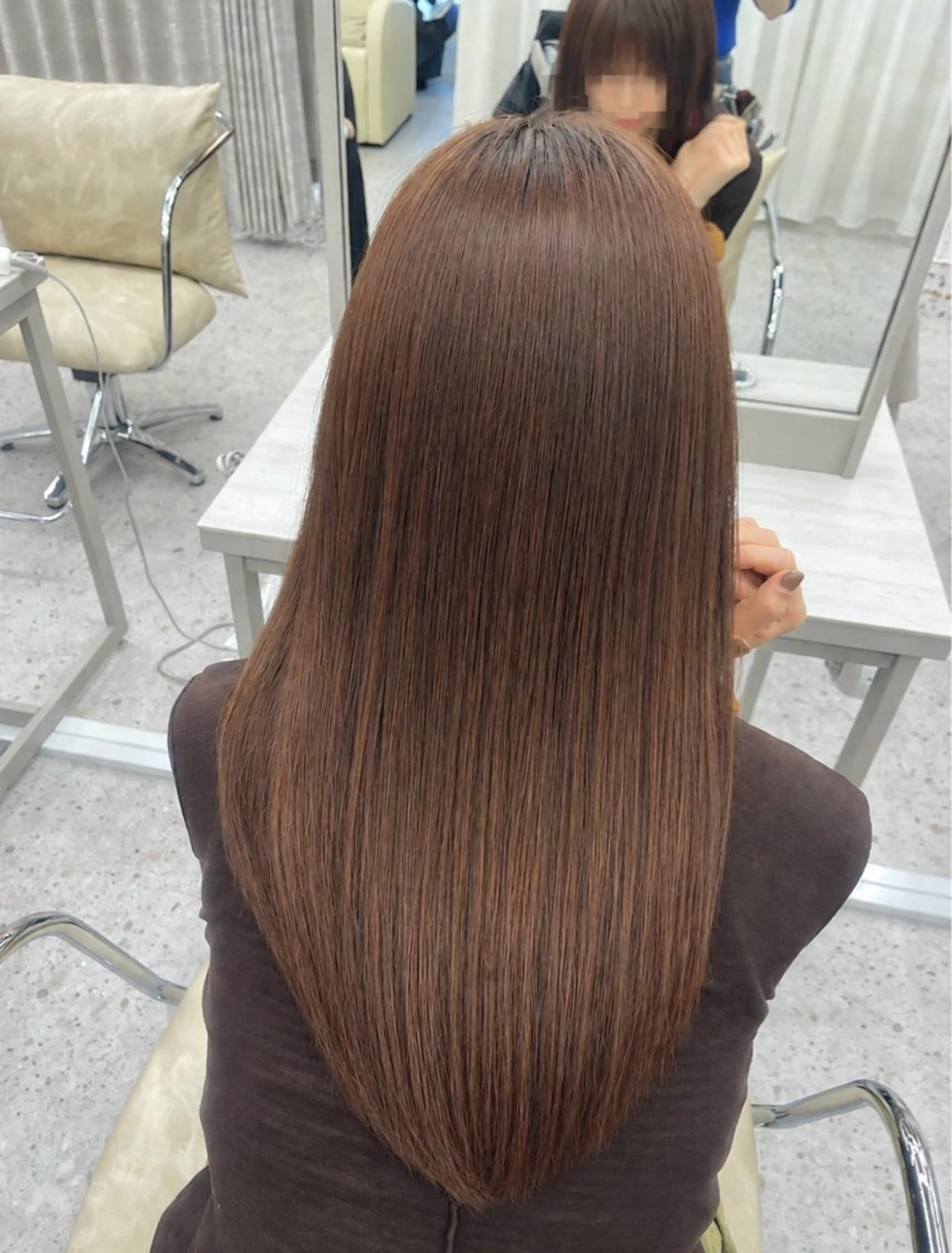 カラー ブリーチ ブラウンカラー 透明感カラー ブリーチなしカラー オレンジ ヘアカラー COCO reiのヘアスタイル