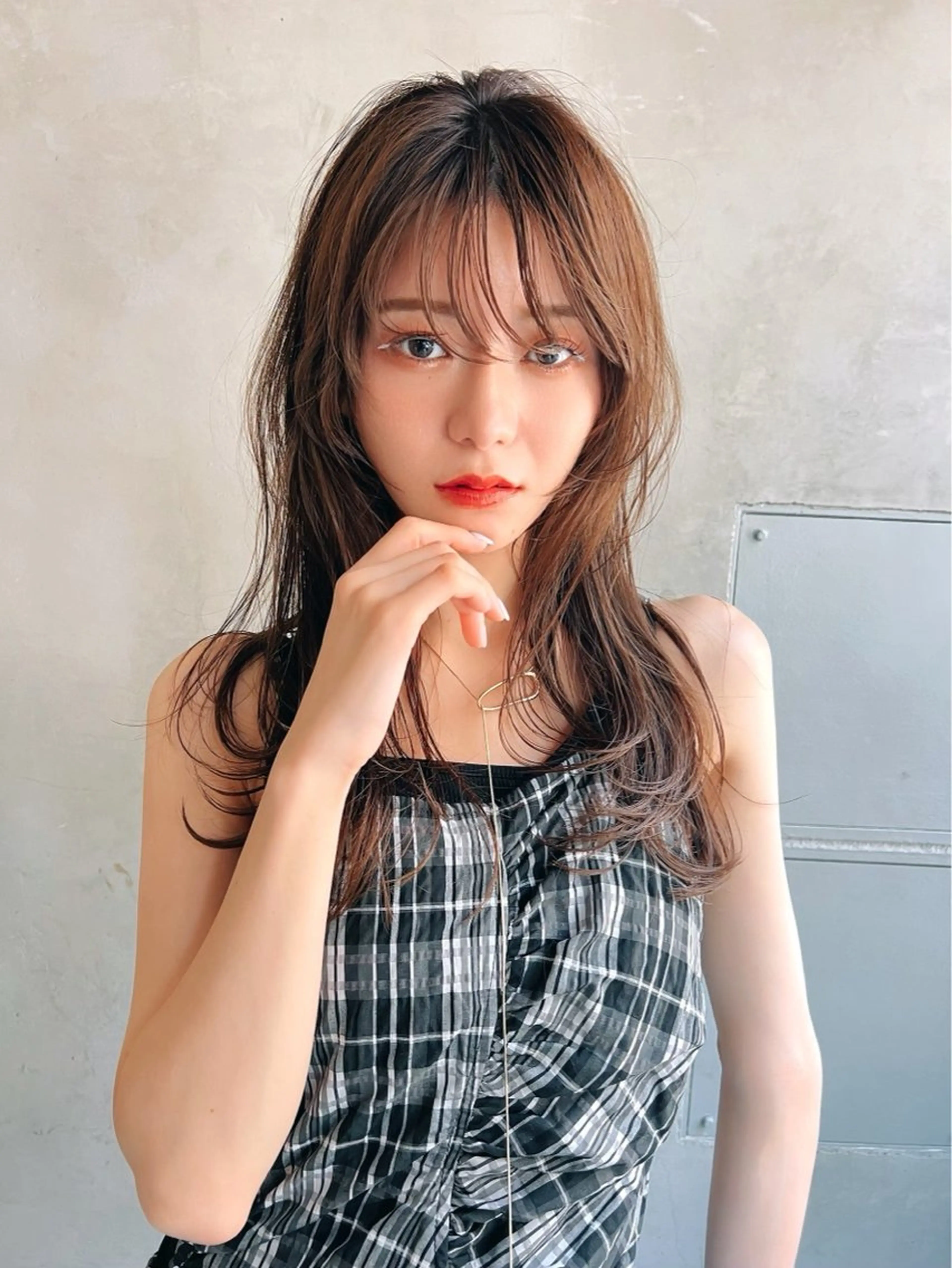 セミロング カラー Ameri所属・艶髪/韓国ヘア🎀 Kanon︎︎⁺.のヘアスタイル