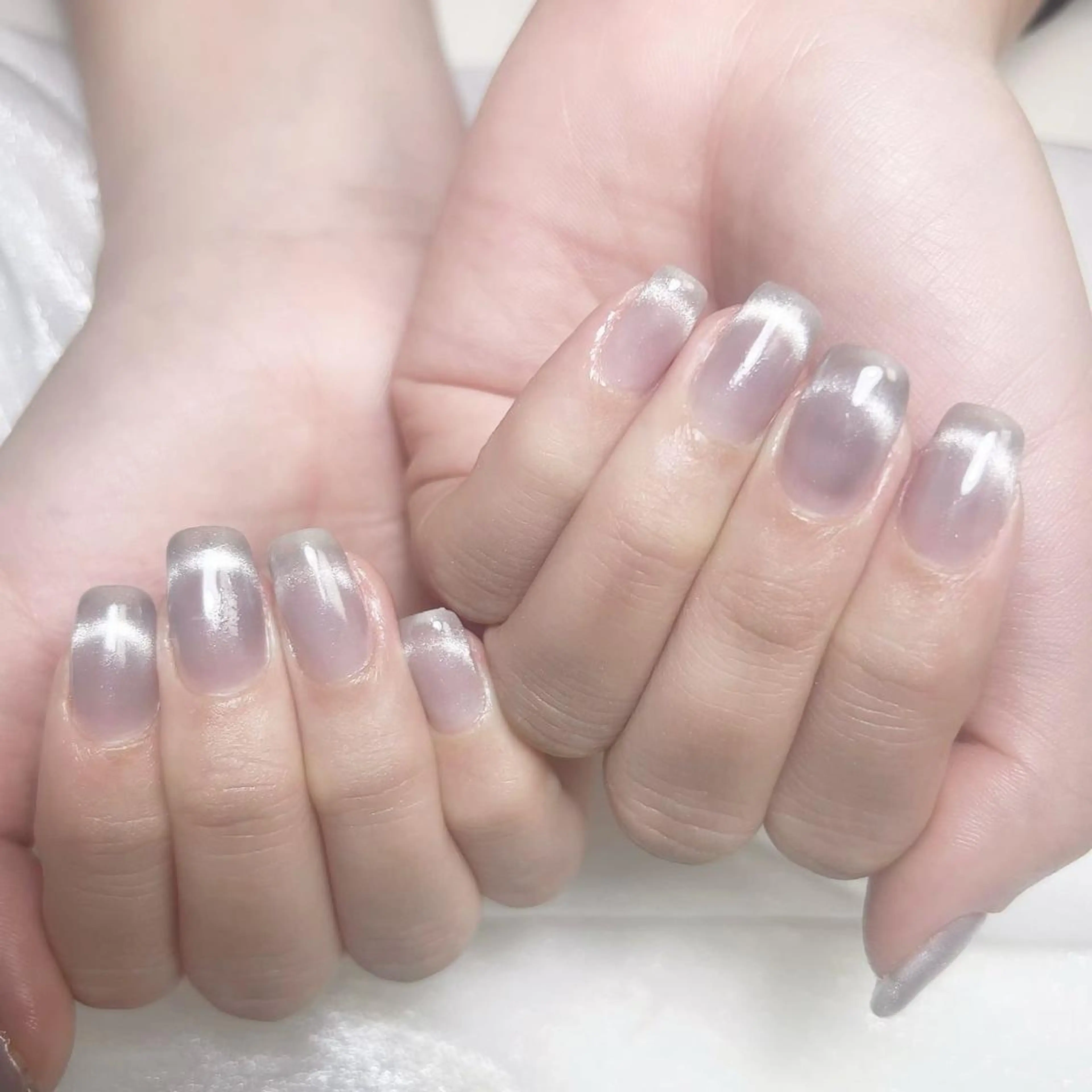 メンズ キッズ ネイル フレンチネイル マグネットネイル マグネットフレンチ ハンドネイル Nail salon 木にいるのネイルデザイン