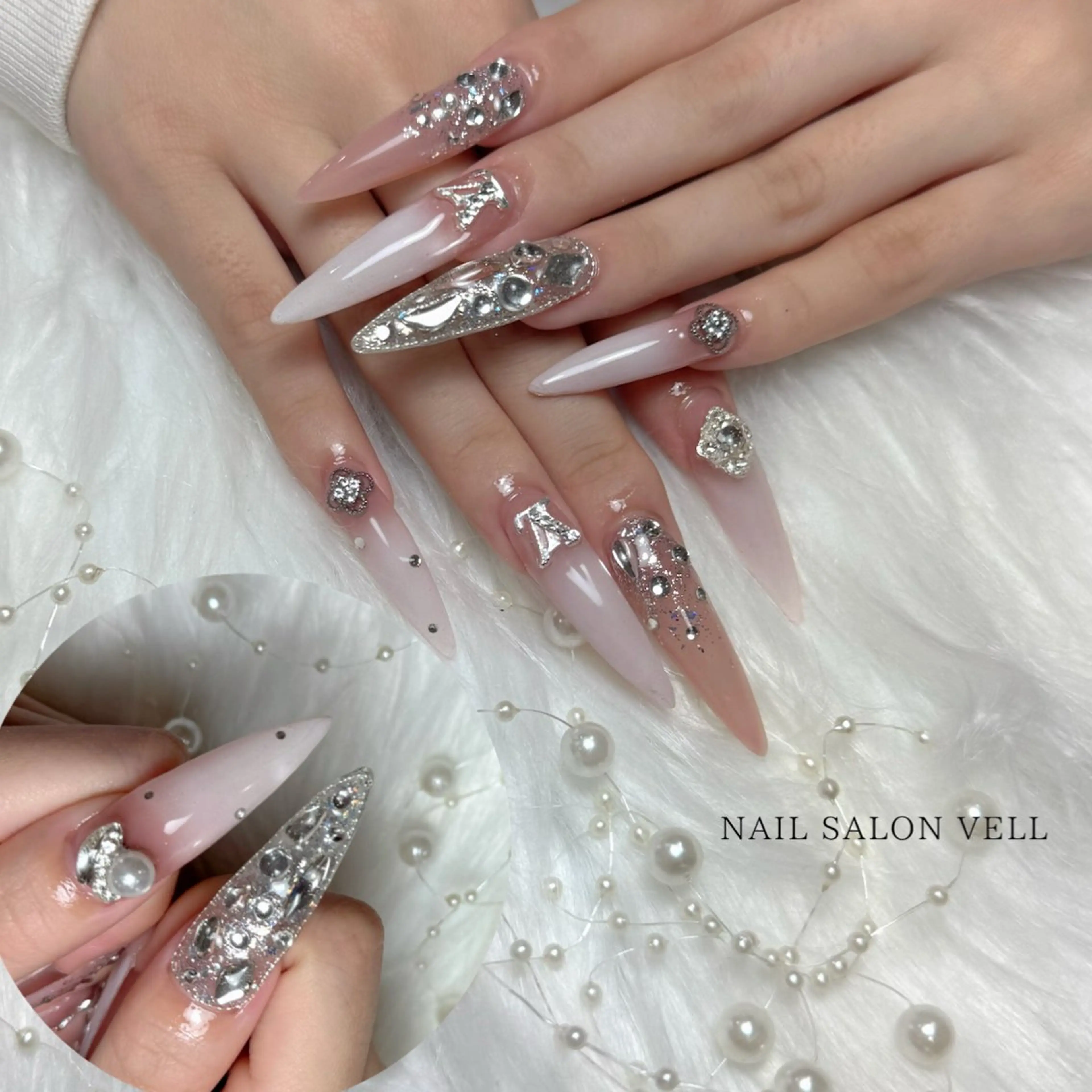 ネイル ロングネイル スーパーロングネイル ハンドネイル ﾈｲﾙｻﾛﾝ Vellのネイルデザイン