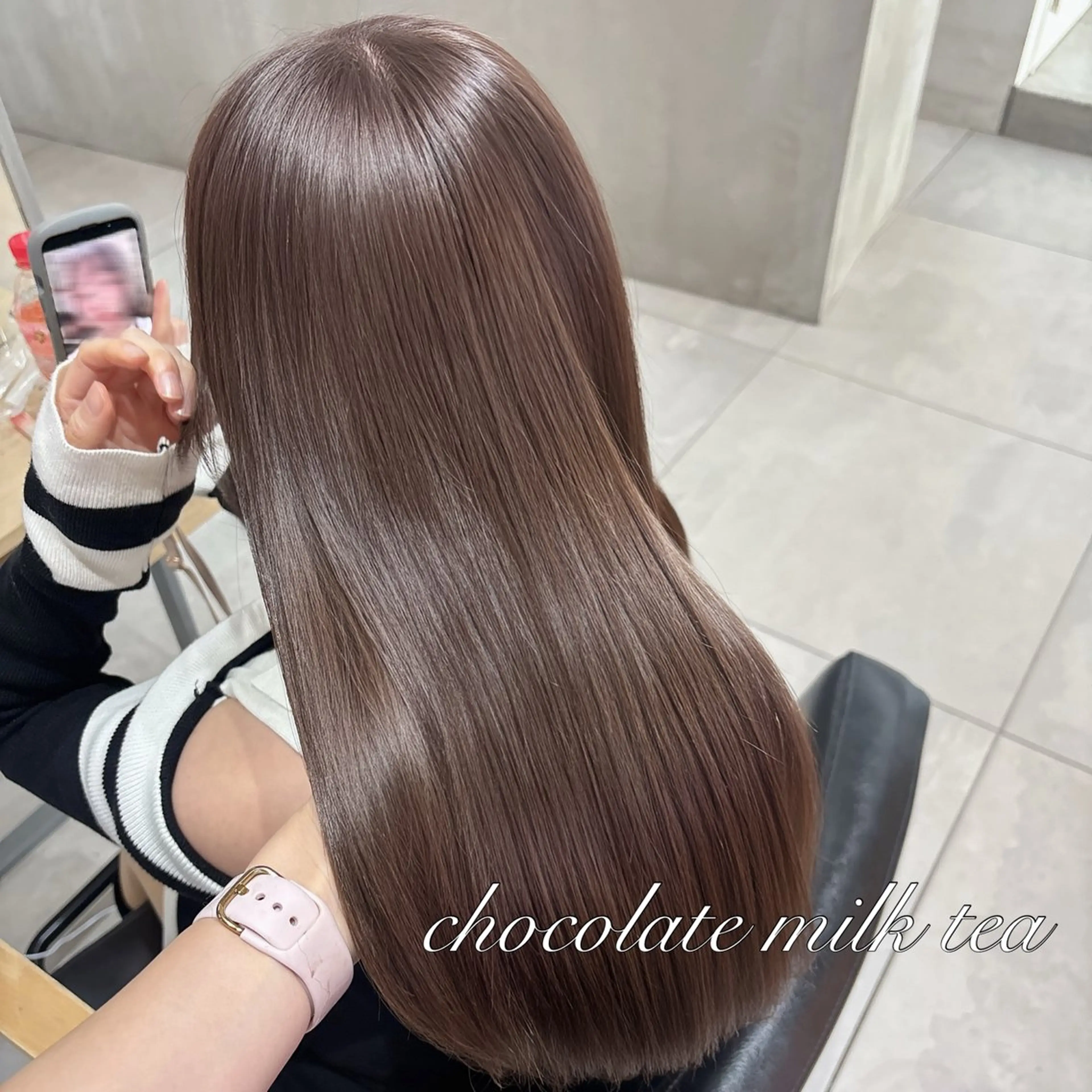 ロング カラー ヘアアレンジ ヘアカラー トリートメント ベージュ/グレージュ 🧸あやか/表参道のヘアスタイル