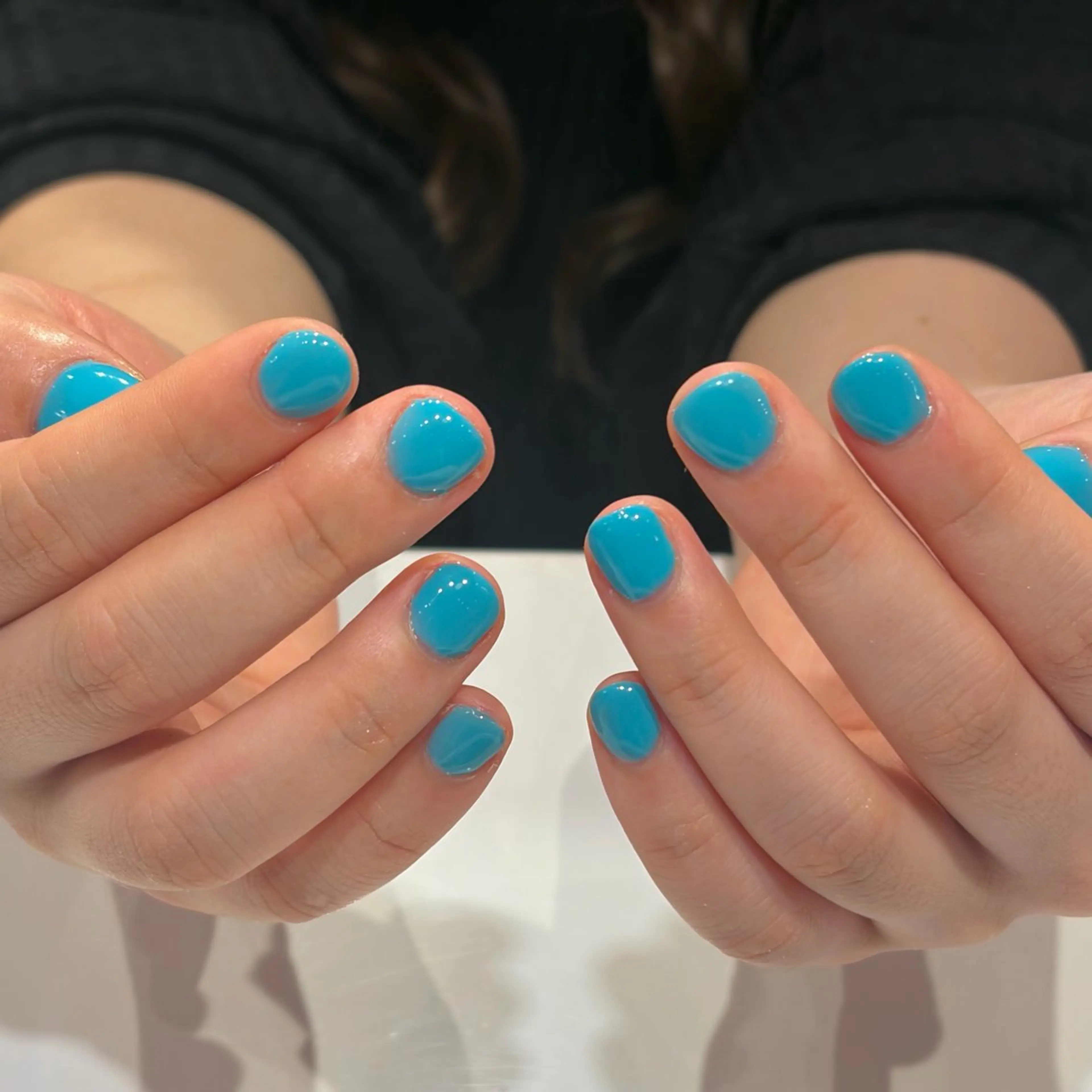 ネイル ワンカラーネイル SHELL NAIL ホノカ🤍のネイルデザイン