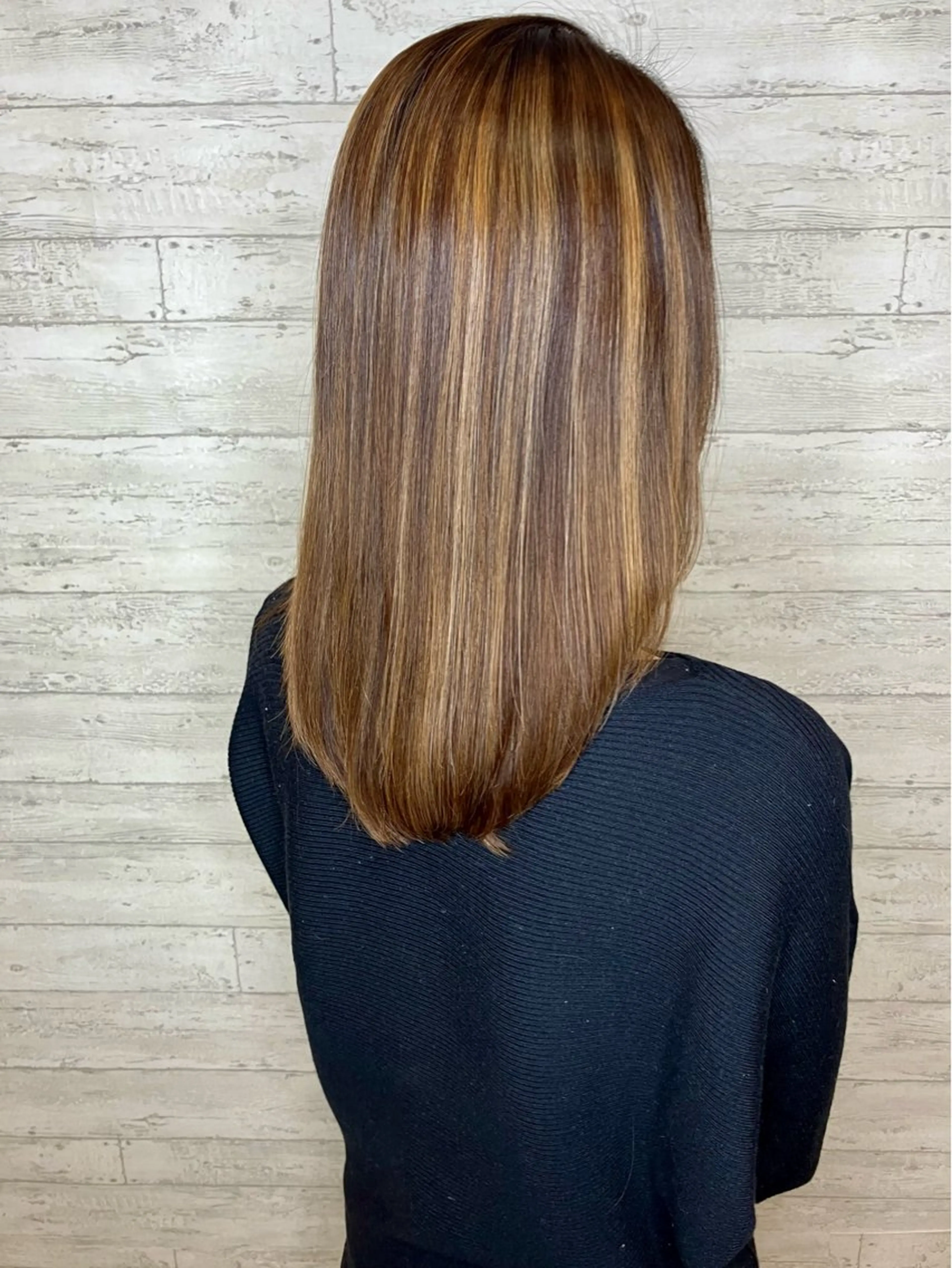 セミロング カラー ハイライトカラー ハイライト 小池 穂果/ 府中のヘアスタイル