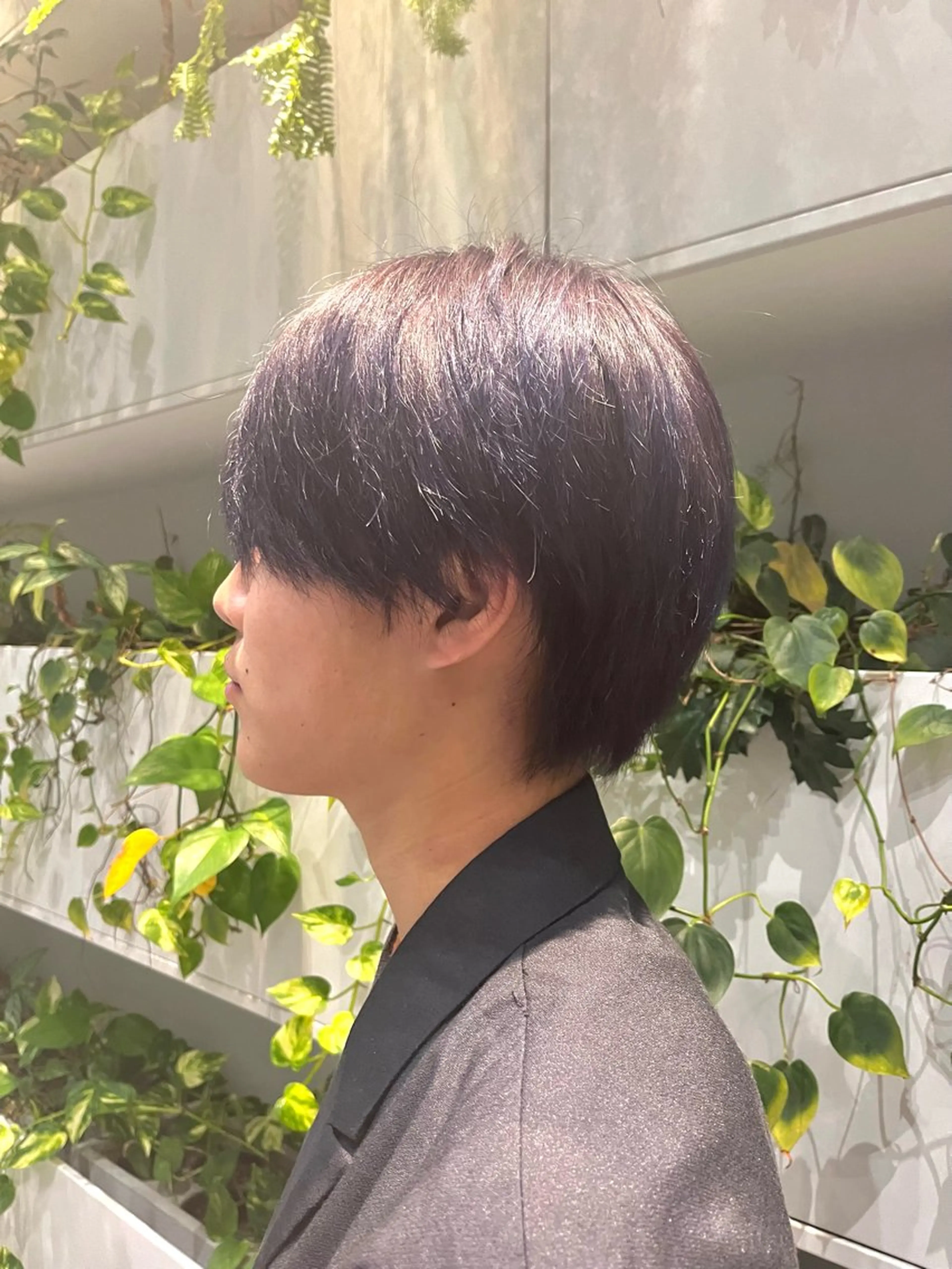 ショート カラー メンズ ブルーカラー ブルーラベンダー ラベンダーカラー くさかみさき🌼暖色 /耳つぼ/オタク🌼のヘアスタイル