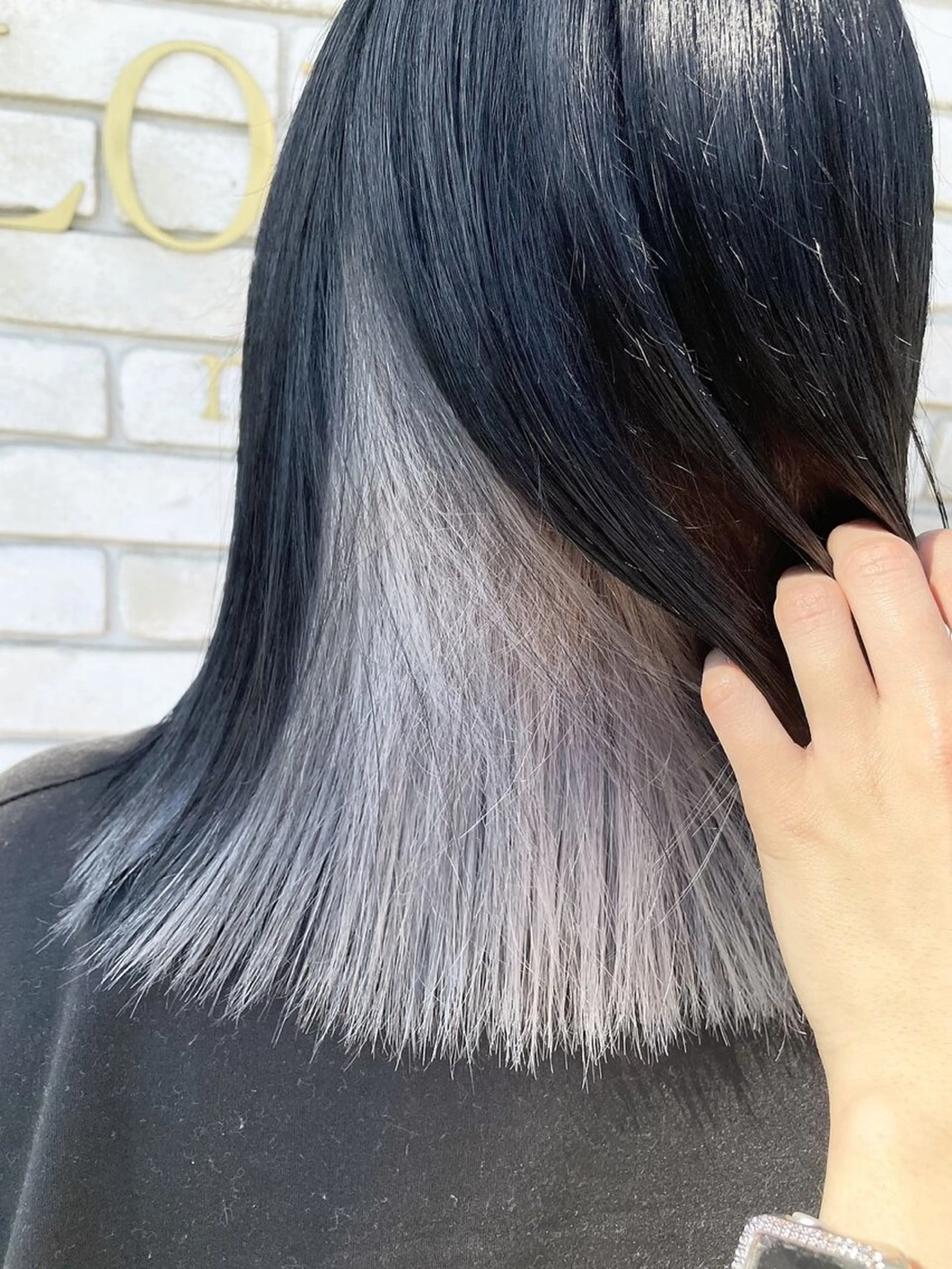 セミロング カラー ブリーチ ダブルカラー グラデーションカラー ハイライトカラー インナーカラー 🖤みらい🖤カット ブリーチモデル募集のヘアスタイル