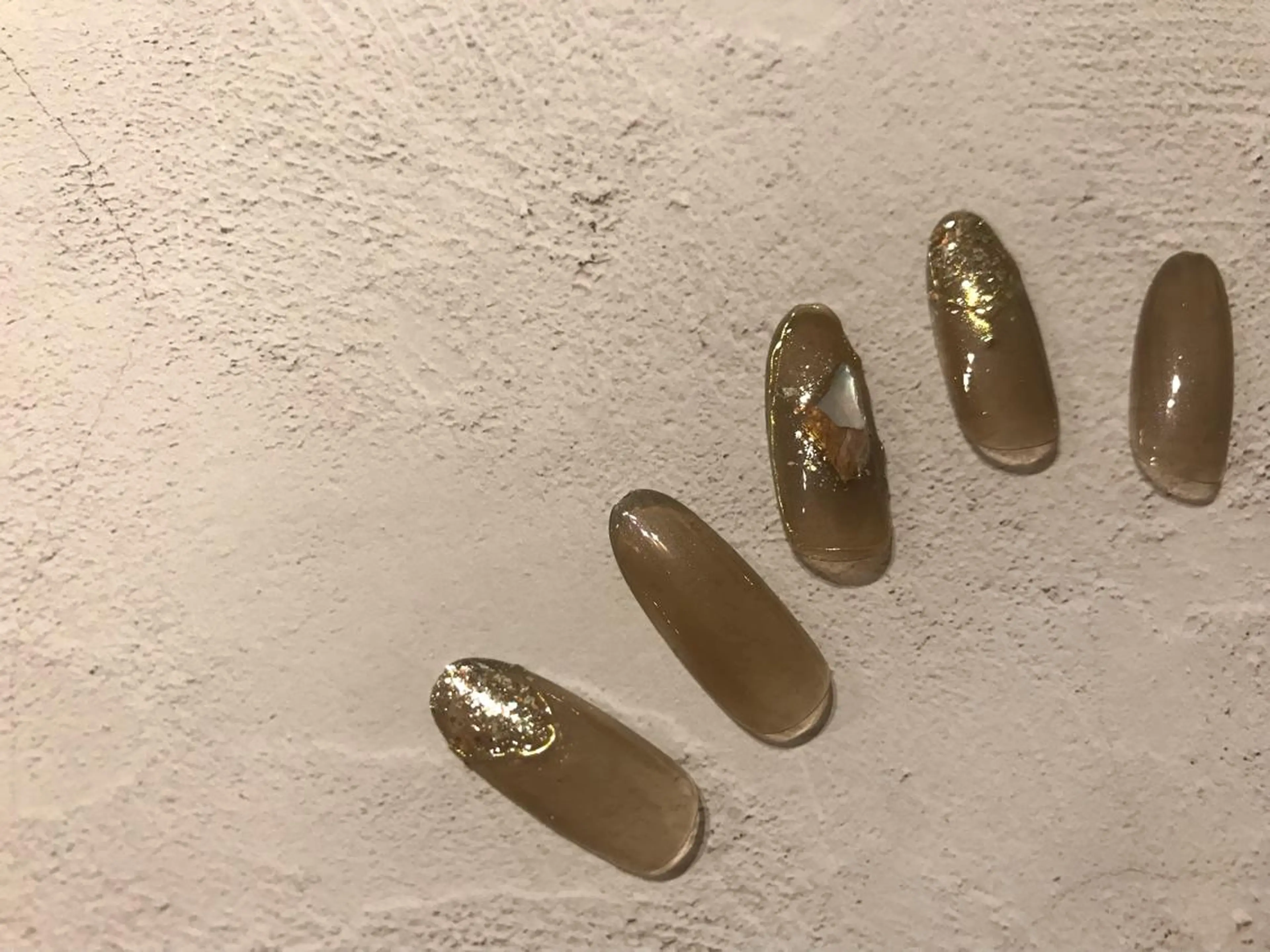 ネイル アートネイル ブラウン ミラーネイル Kimura Yukoのネイルデザイン