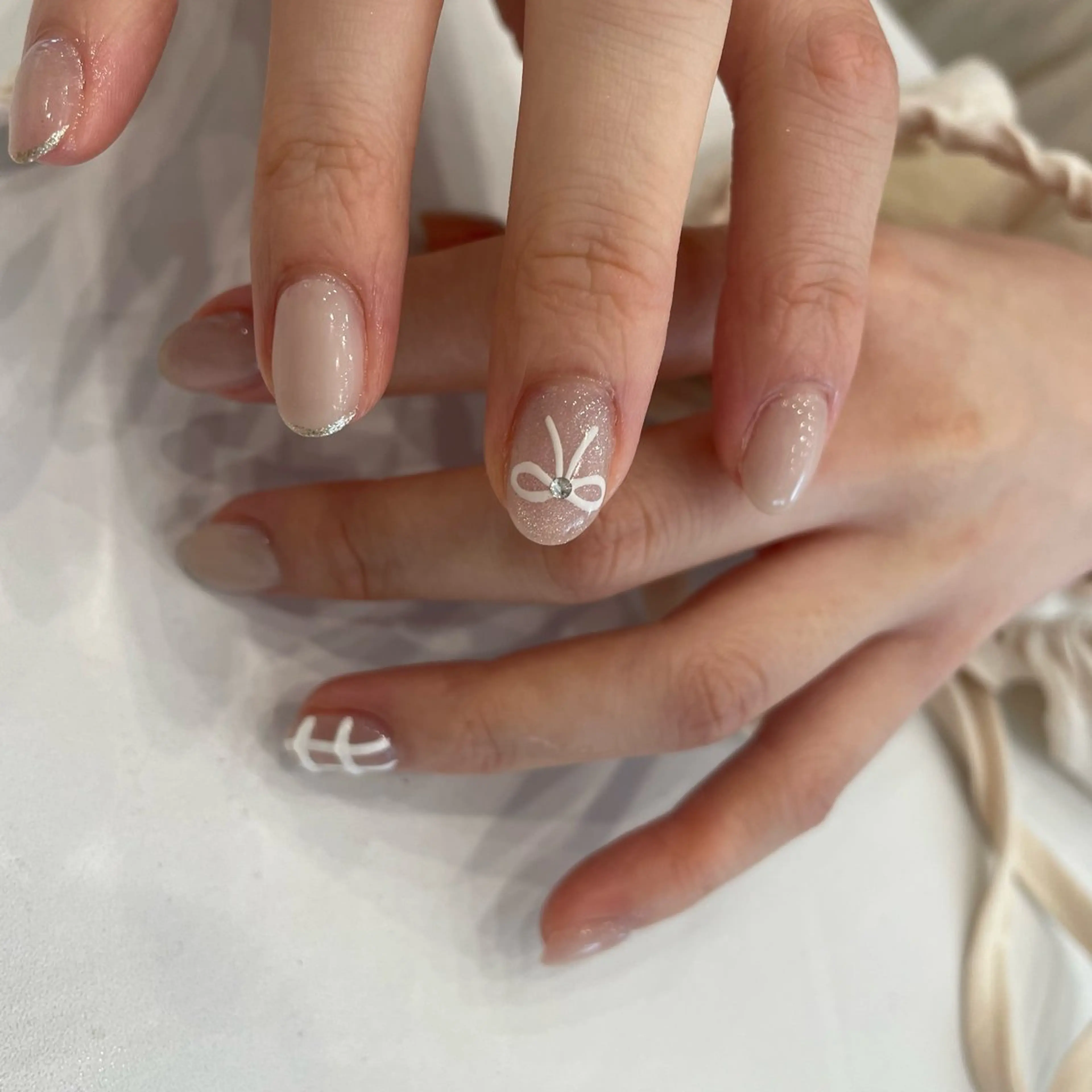 ネイル 韓国ネイル🎀 H nail 碧のネイルデザイン