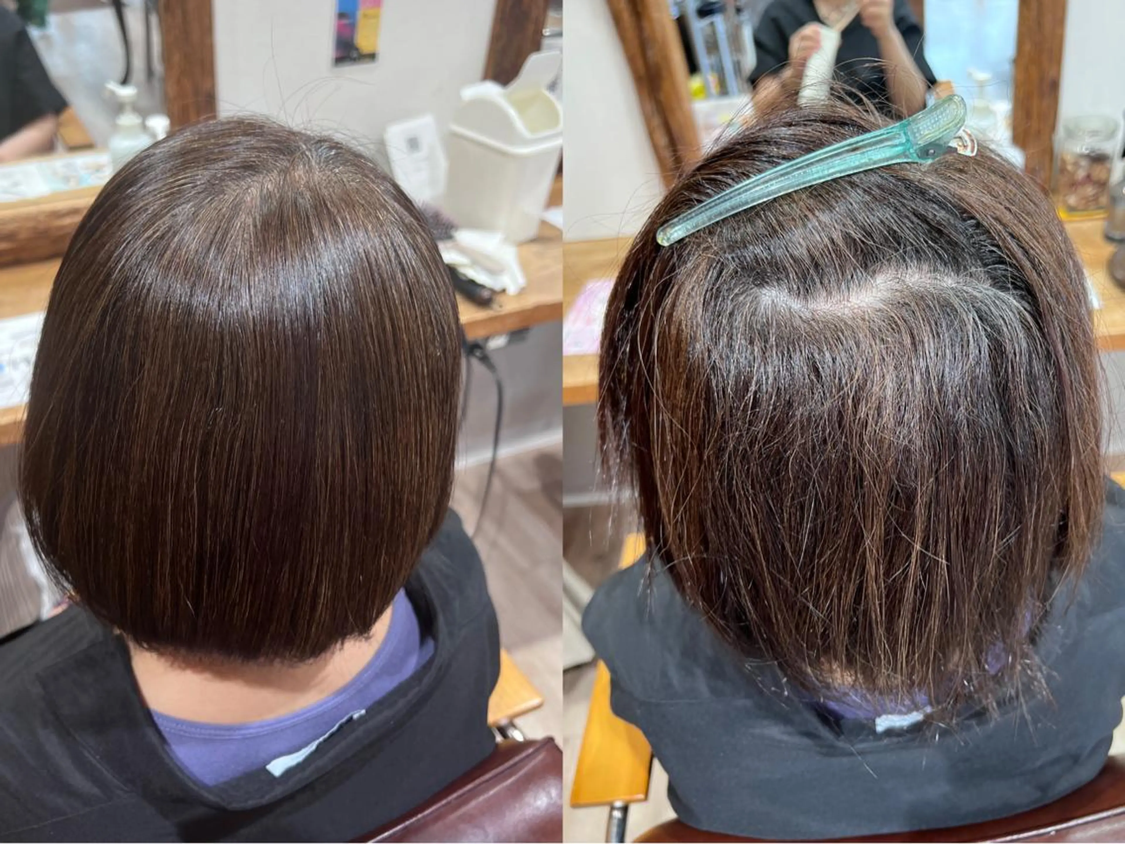 ショート カラー 酸性ストレート チャンモリパーマ/韓 国/Minami🦋のヘアスタイル