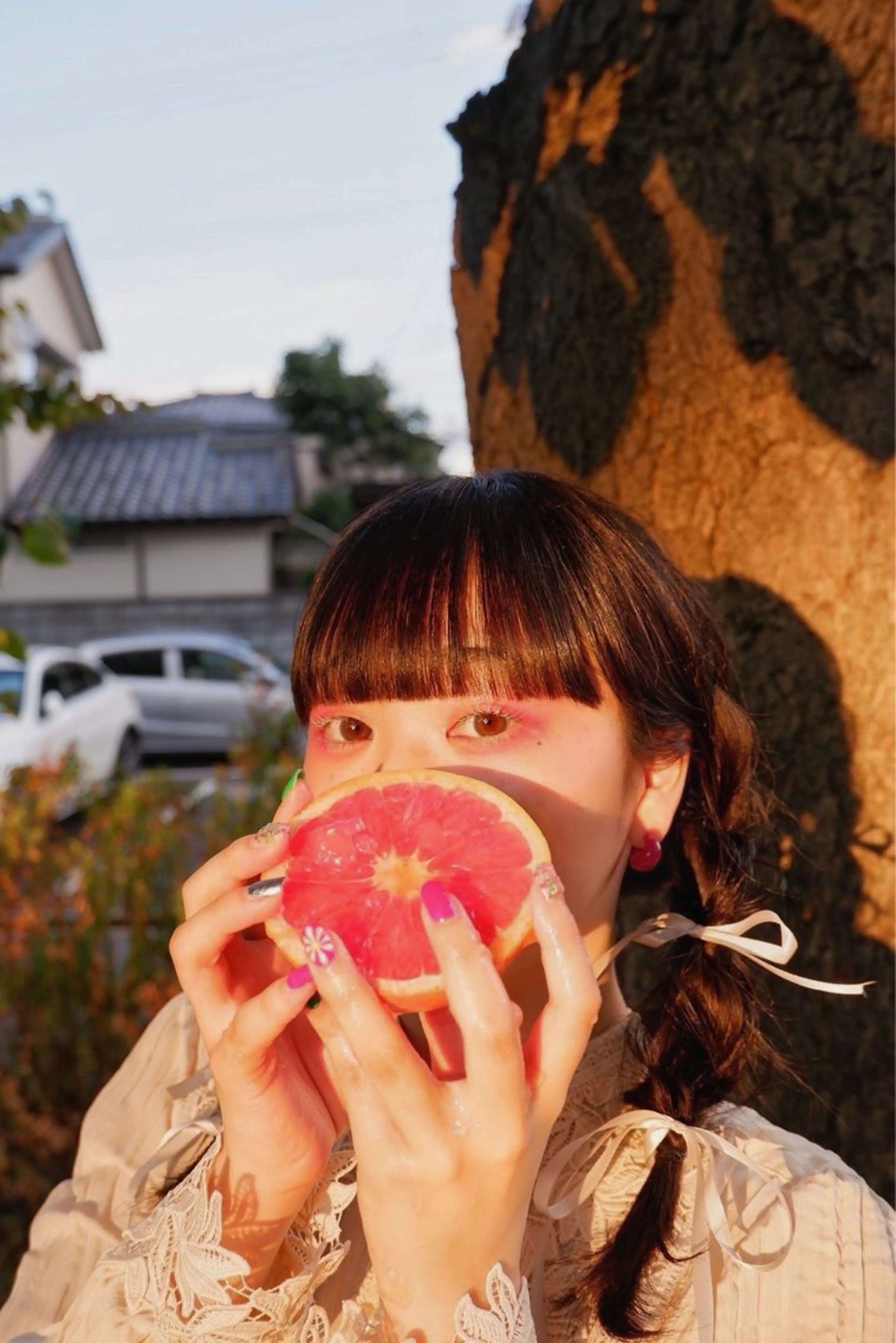 ミディアム ヘアアレンジ 🌺Konami /透明感カラーのヘアスタイル