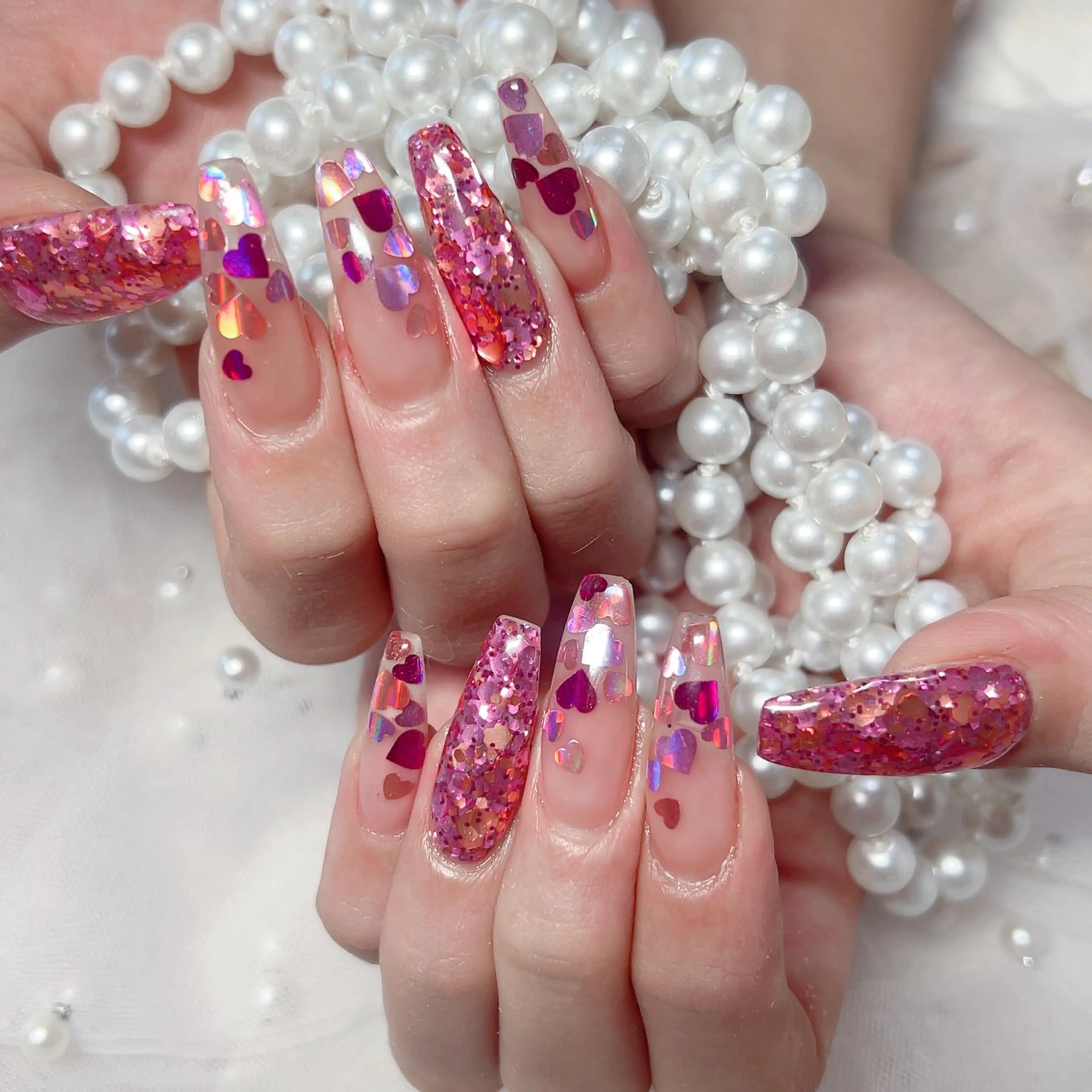 ネイル ハンドネイル M🌷nail 長さだし専門店のネイルデザイン