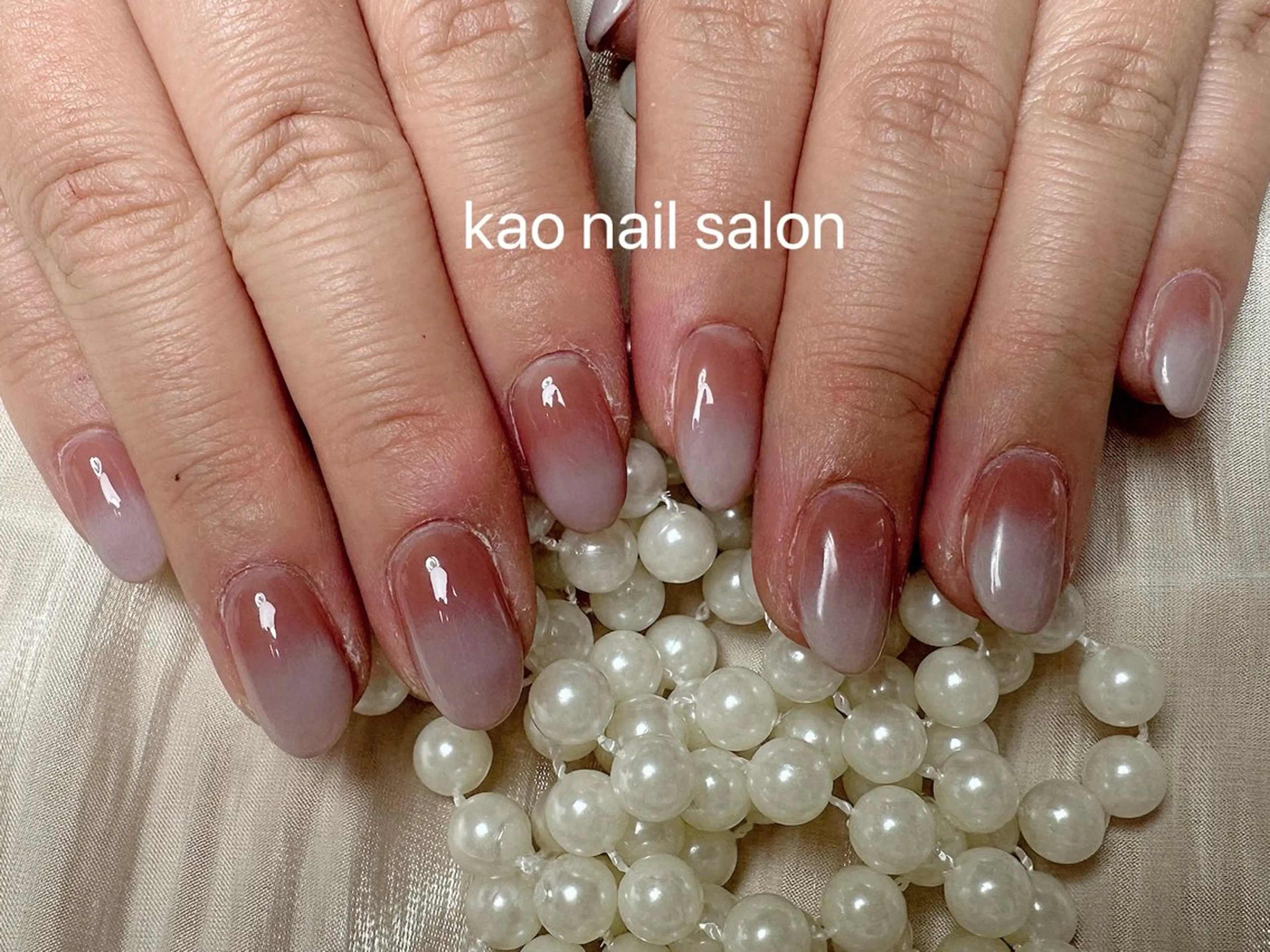 ネイル グラデーション ハンドネイル kao nail マグネット/長さだしのネイルデザイン