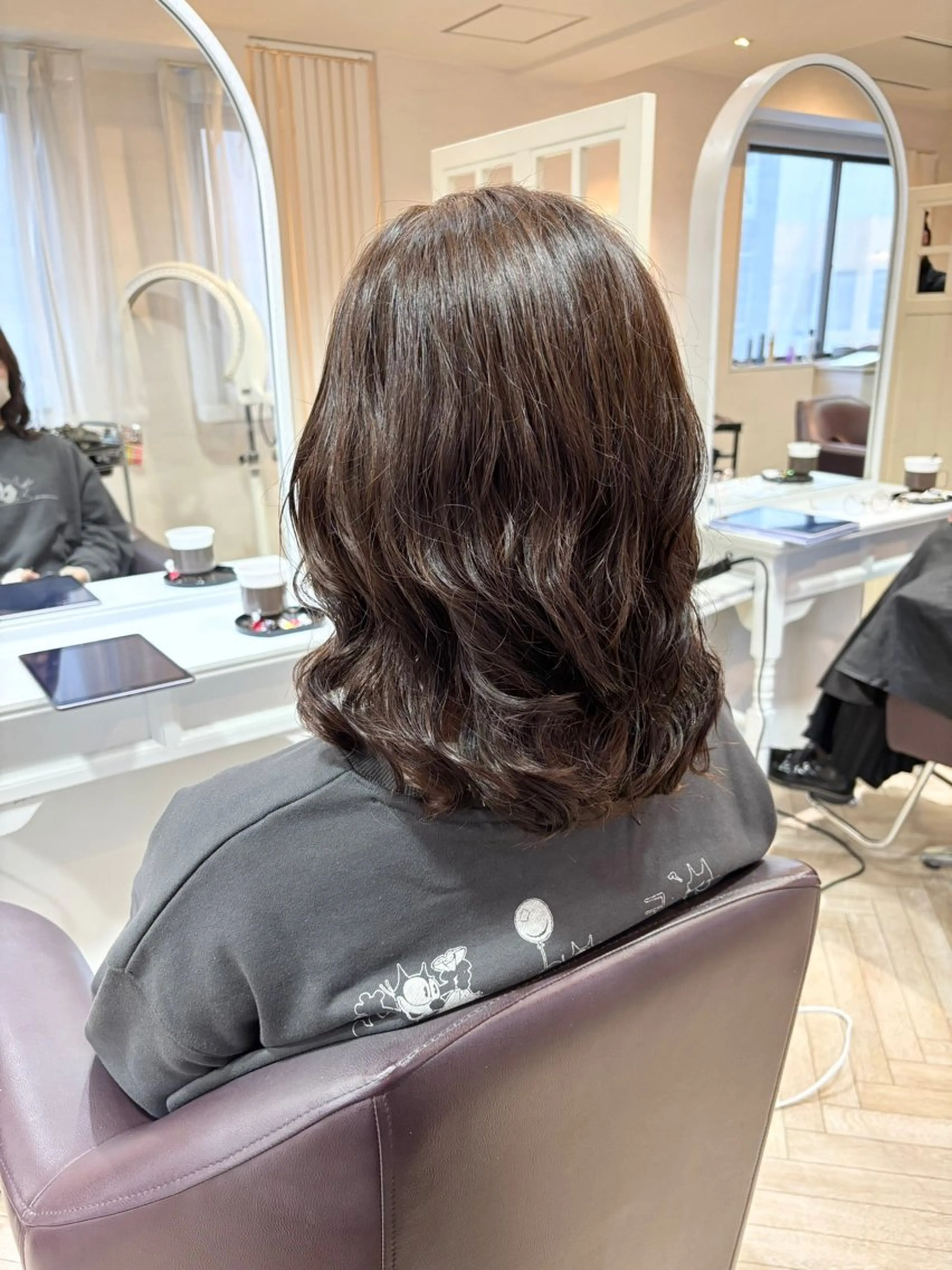 ミディアム カット パーマ トリートメント 🌈縮毛矯正特化 杉浦　夏生のヘアスタイル