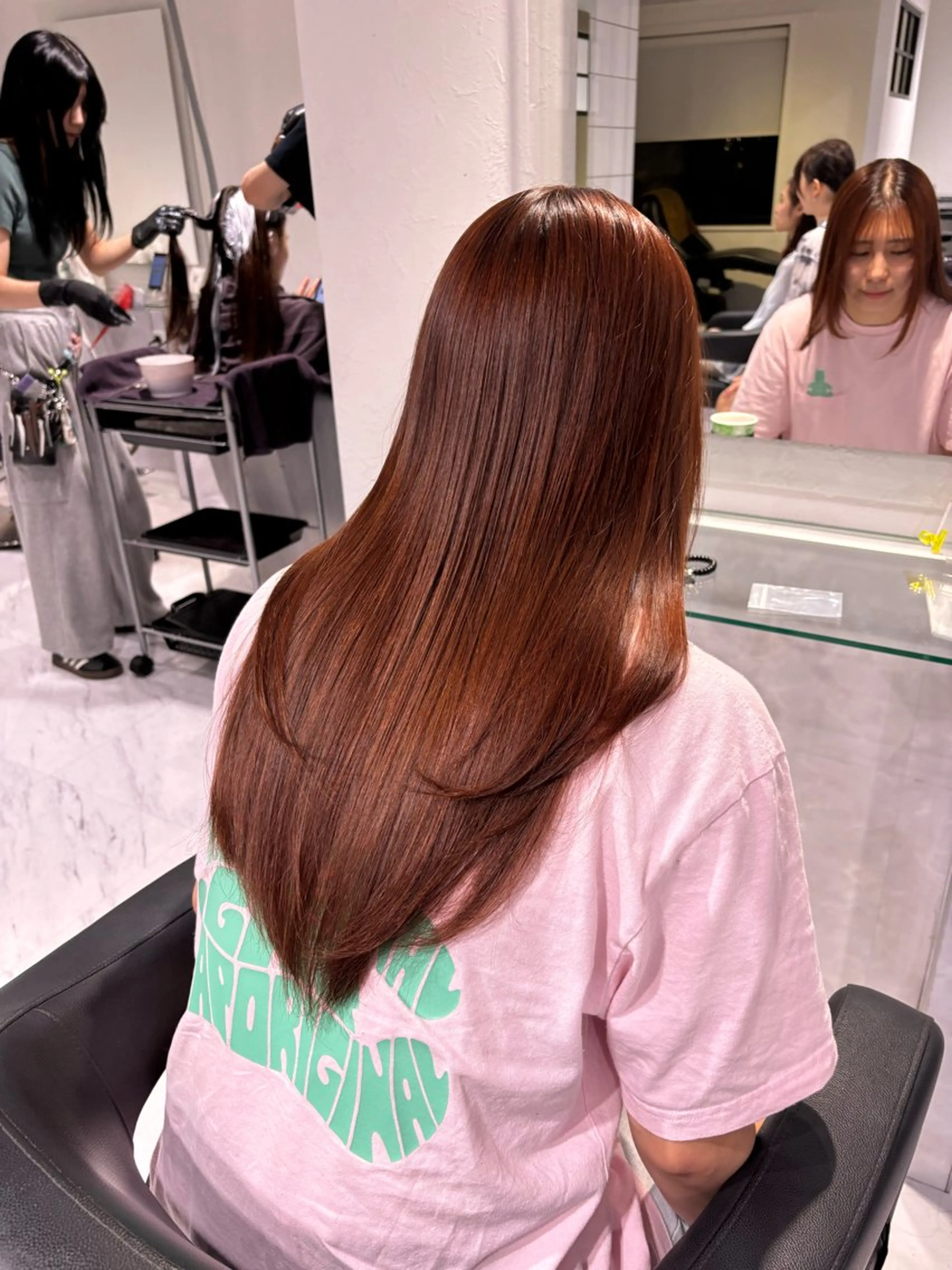 ロング カラー ヘアカラー トリートメント ヘッドスパ ヘアセット 表参道♡暗髪♡ 艶カラー♡アユミのヘアスタイル