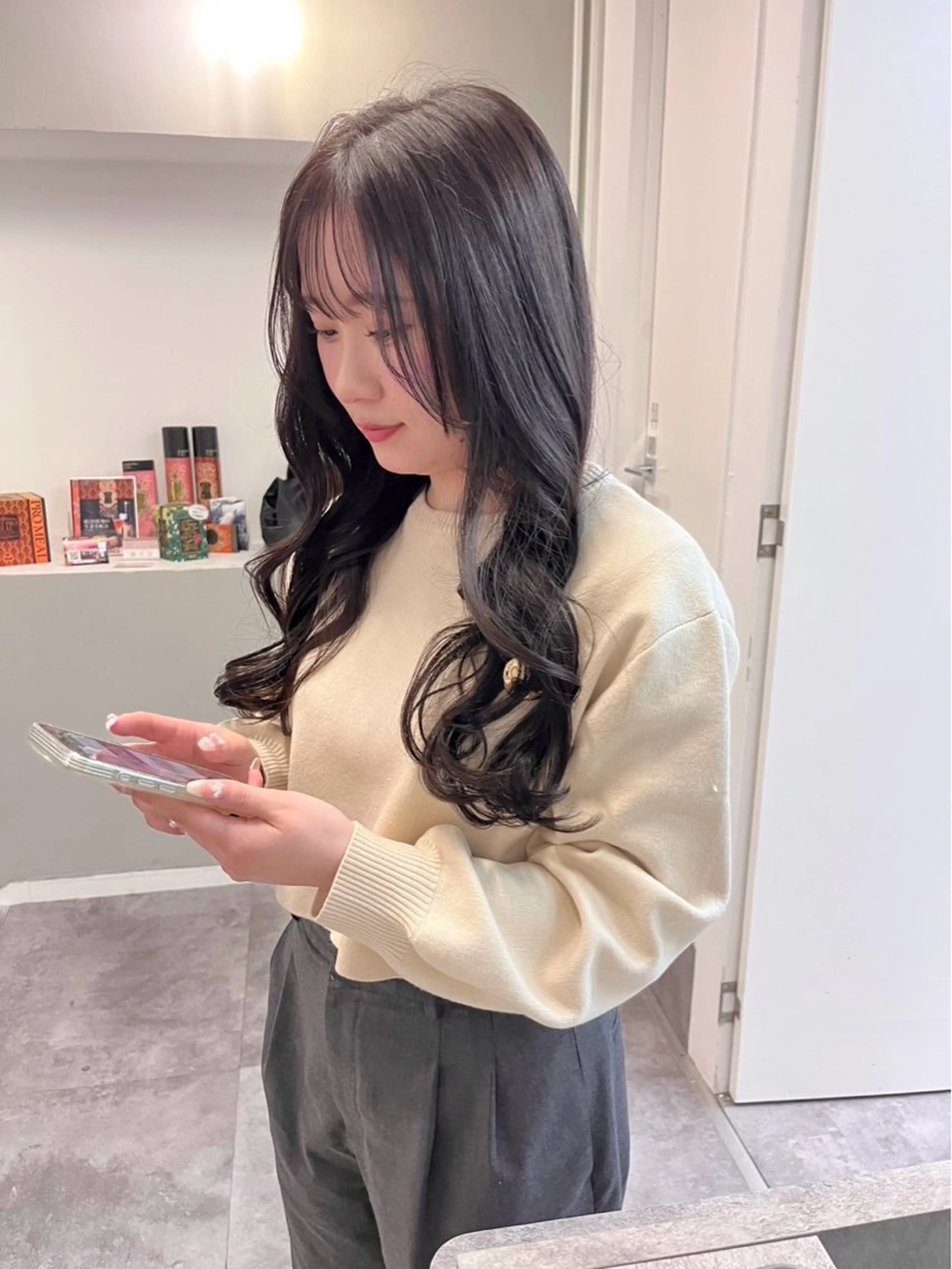 ロング カラー パーマ カット ヘアカラー 《柔らかhair𓍯 》木村美姫のヘアスタイル