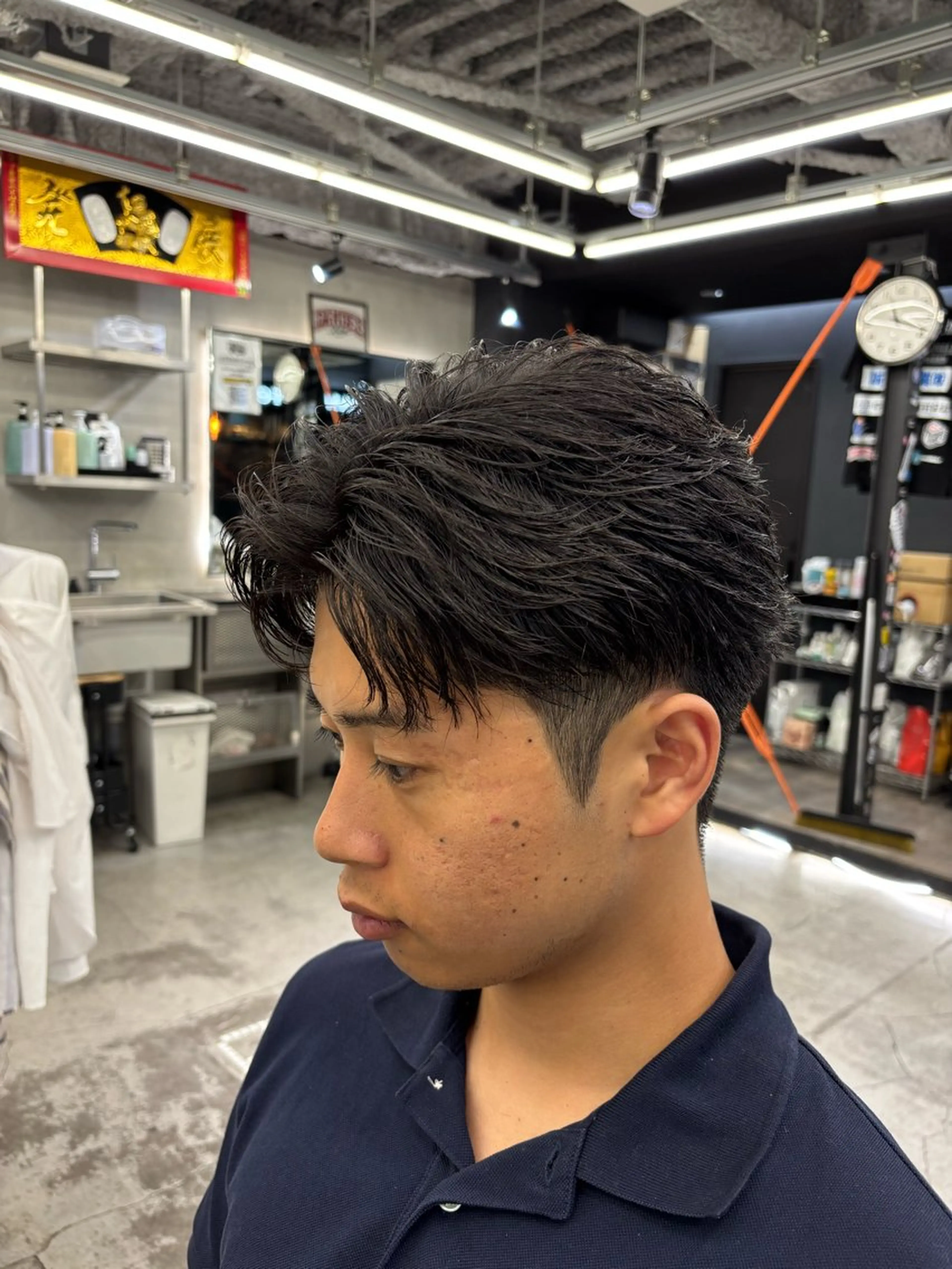 ミディアム 上野床屋 メンズ吾妻駿のヘアスタイル