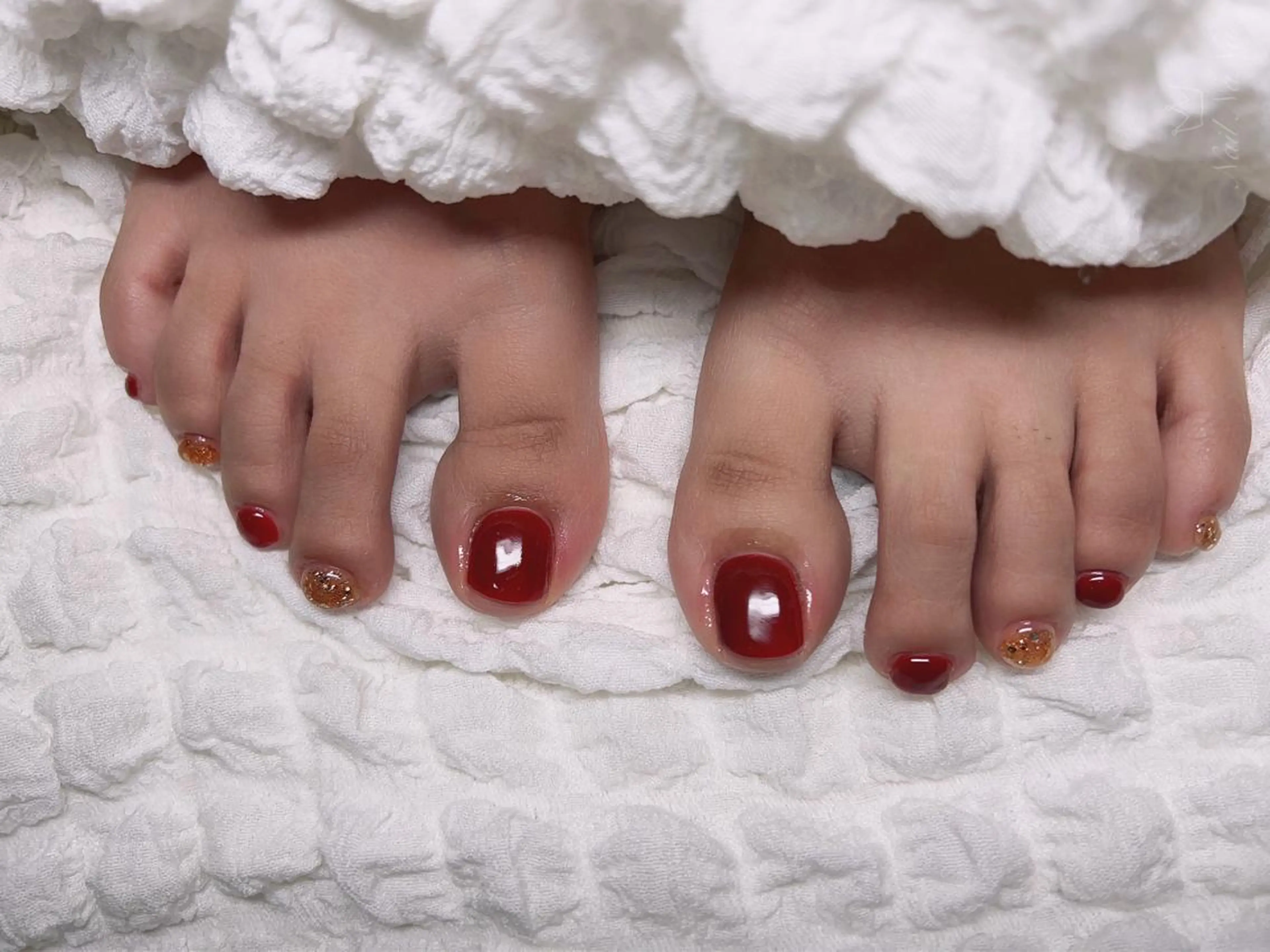 ショート カラー ネイル フットネイル Nail NaNaのネイルデザイン