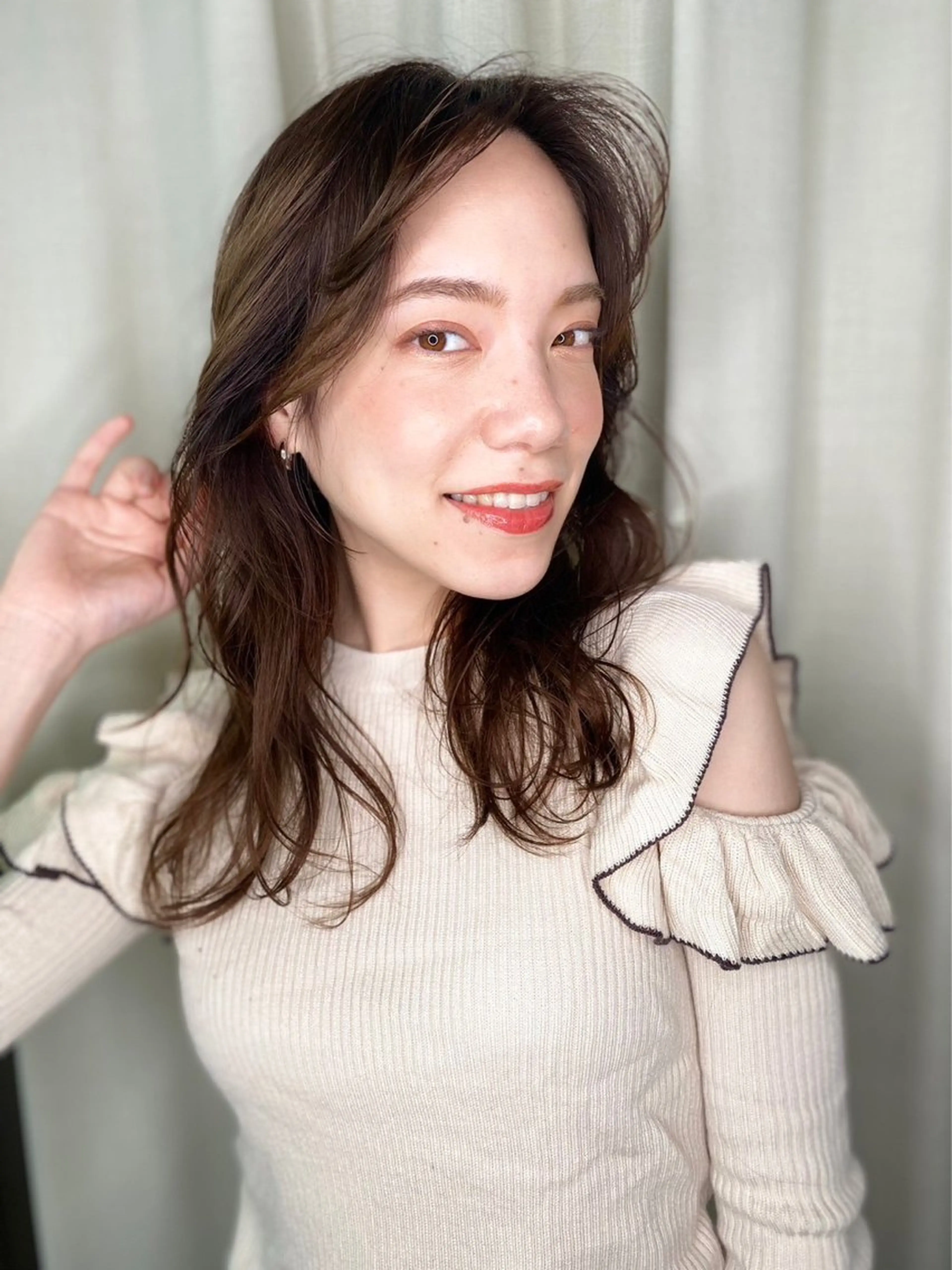 ロング カラー パーマ デジタルパーマ 似合わせ✨透明感🫧 佐藤優斗のヘアスタイル