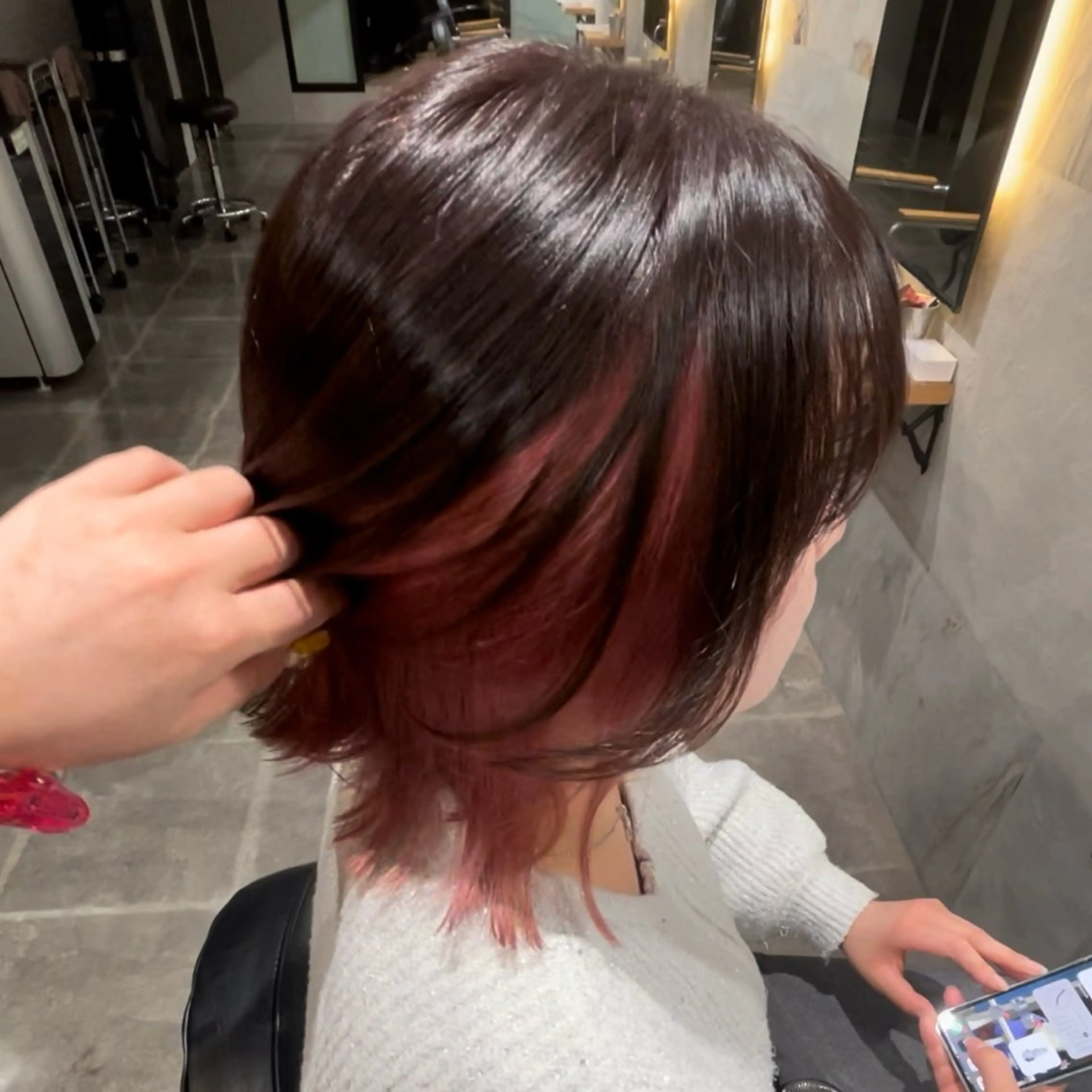 ミディアム カラー ピンクカラー La fith hair SHIN 大分所属・Lafith 大分／ ヨッシーのヘアスタイル