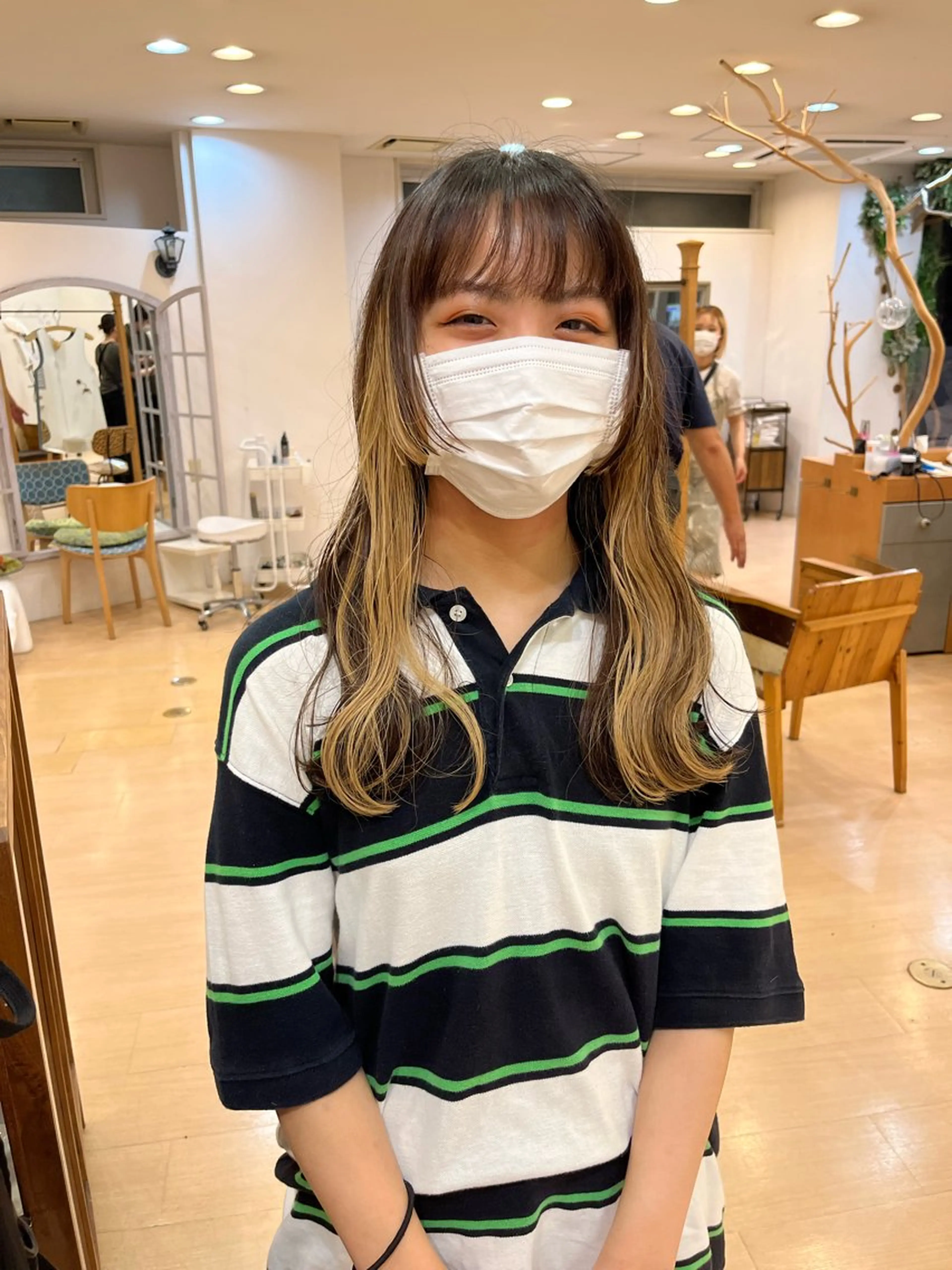 ロング カラー デザインカラー インナーカラー 顔周りカット 姫カット 💠つたふうか/ 韓国/メンズヘア💠のヘアスタイル