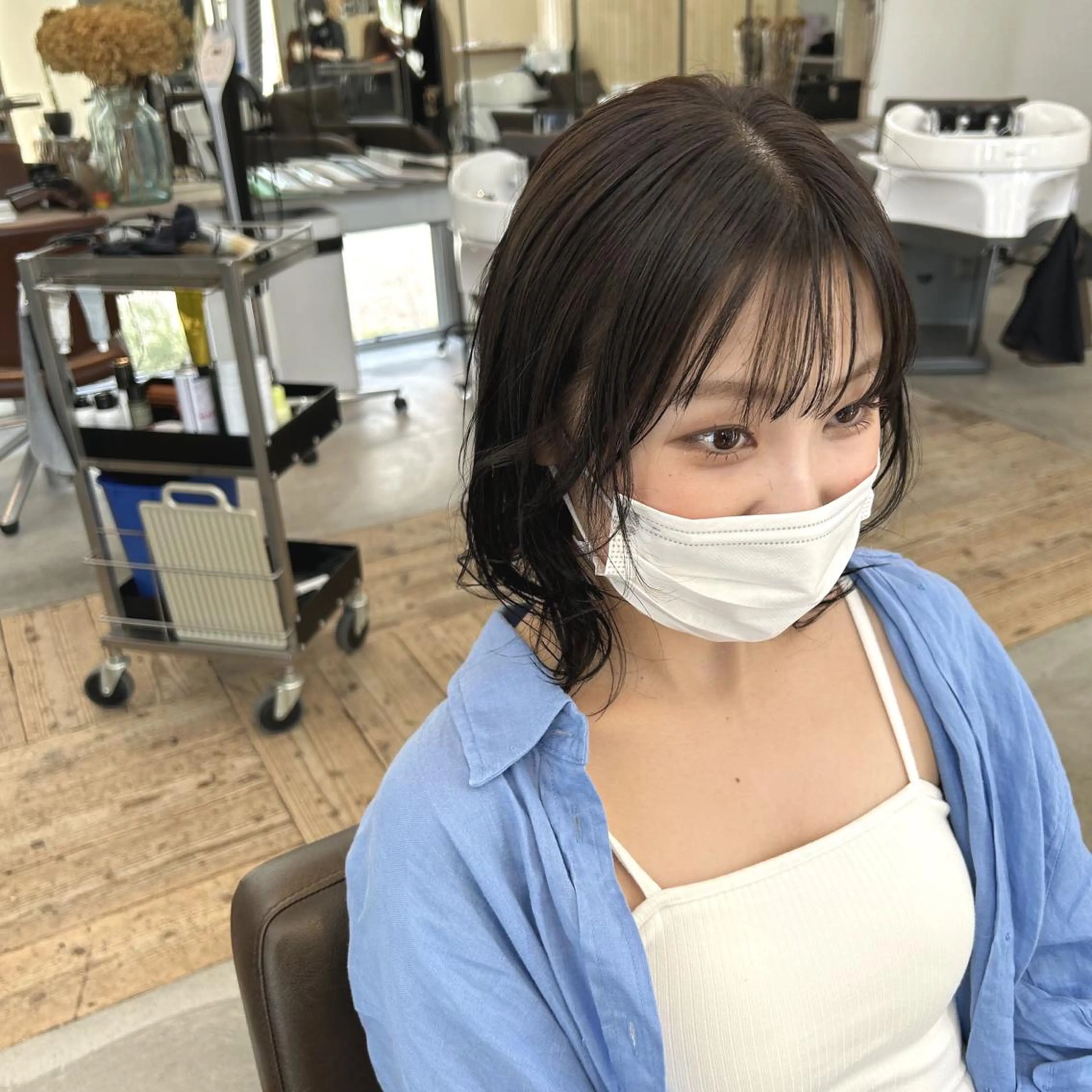 ミディアム カット ヘアカラー トリートメント kachina所属・綿貫 美雪のヘアスタイル