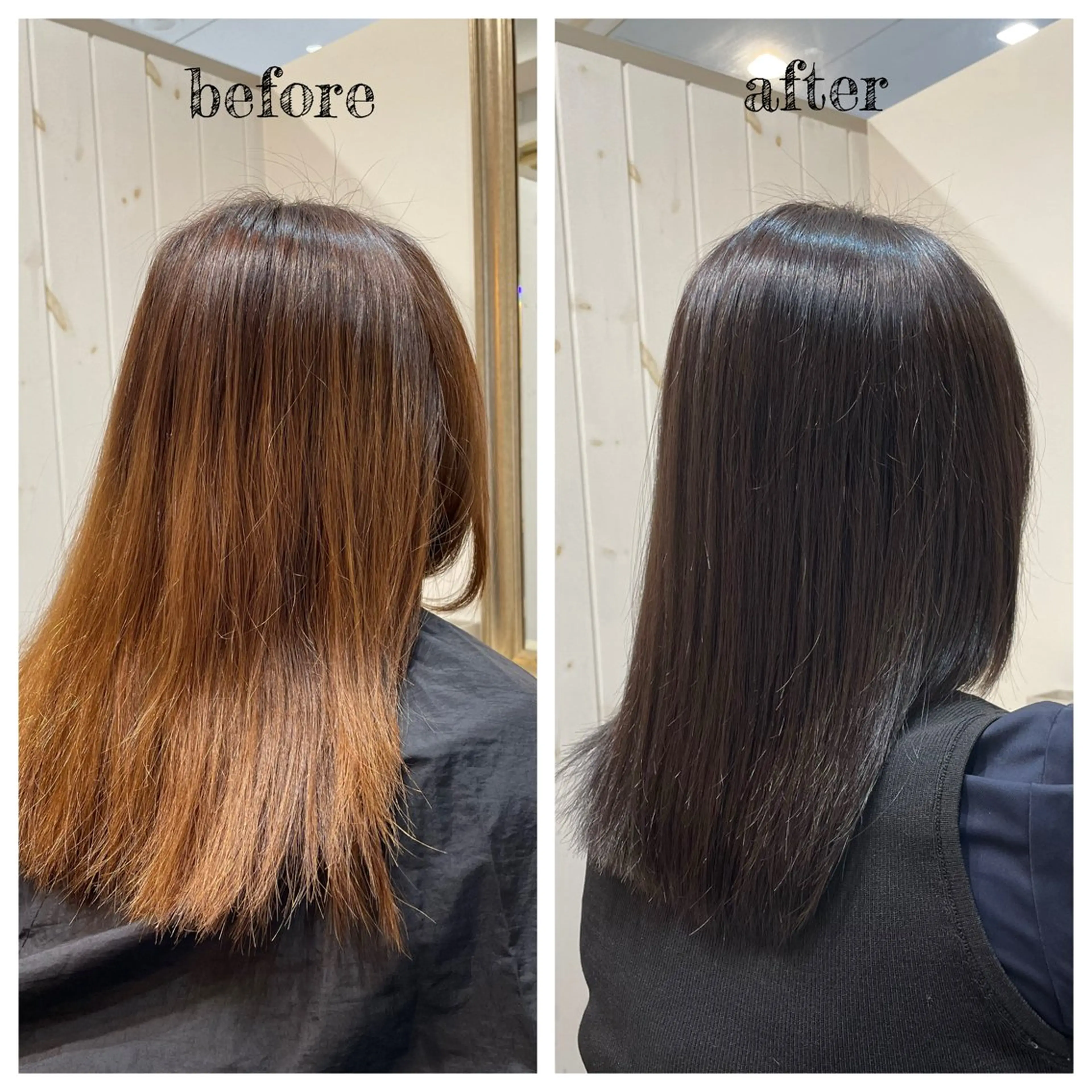 ミディアム カラー ヘアカラー PutiLuca 浅川のヘアスタイル