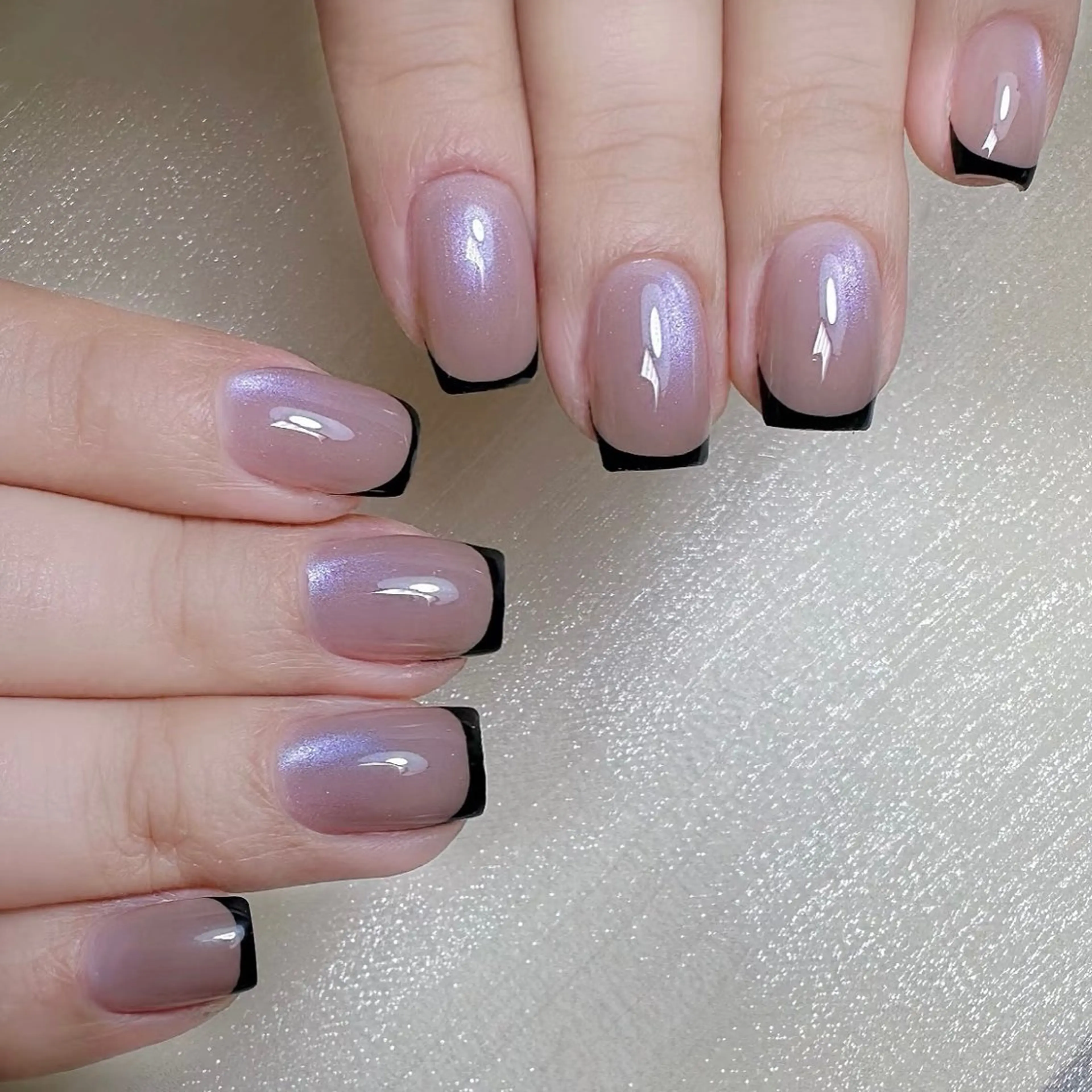 ネイル フレンチネイル ジェルネイル ガーリー グラデーション キラキラネイル Liora nail スカルプ専門店のネイルデザイン